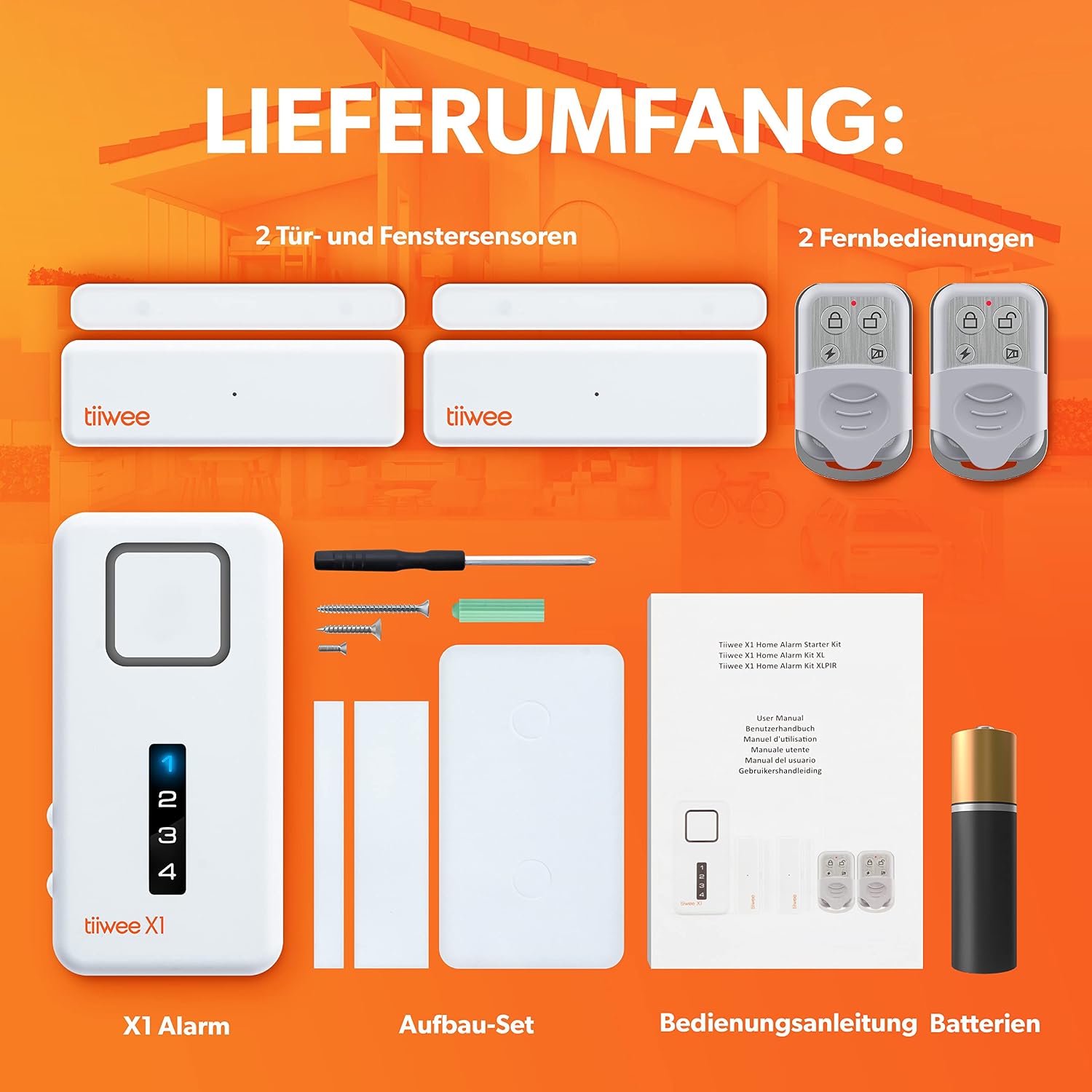 tiiwee Home Alarm System Wireless Kit X1 Alarmanlage – Bild 3