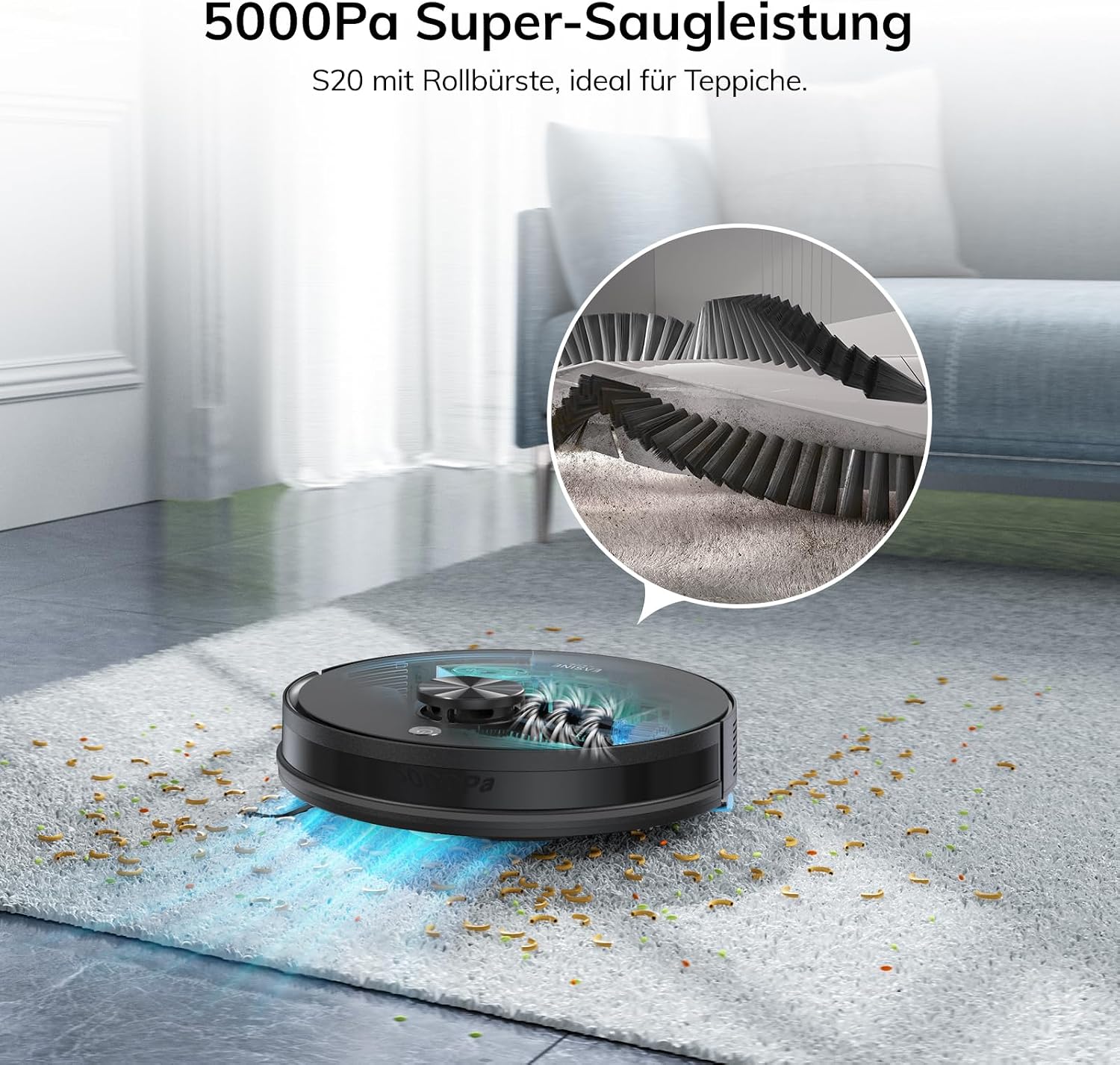 S20 Saugroboter mit Wischfunktion Automatische Absaugstation – Bild 7