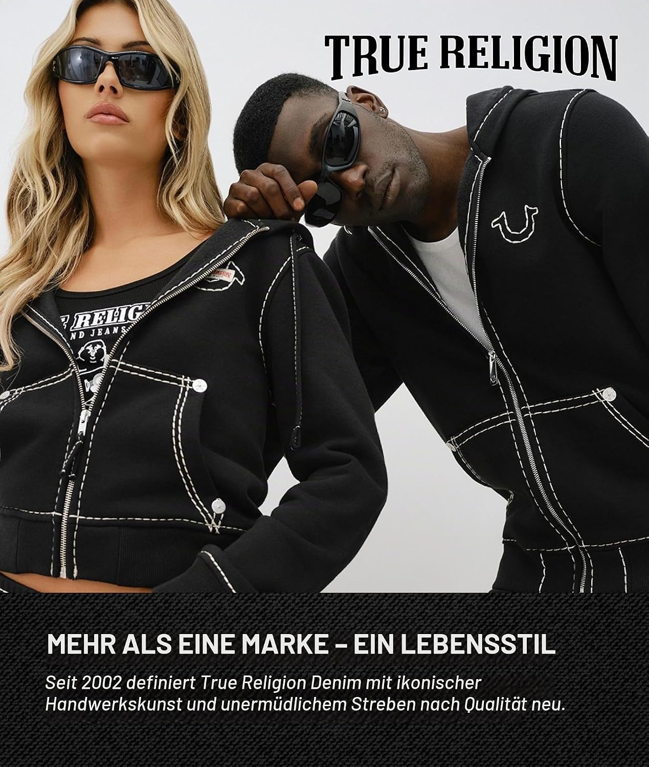 True Religion Herren Jeans 'Ricky Big T Straight Leg' mit Gesäßtaschen mit Patte – Bild 4