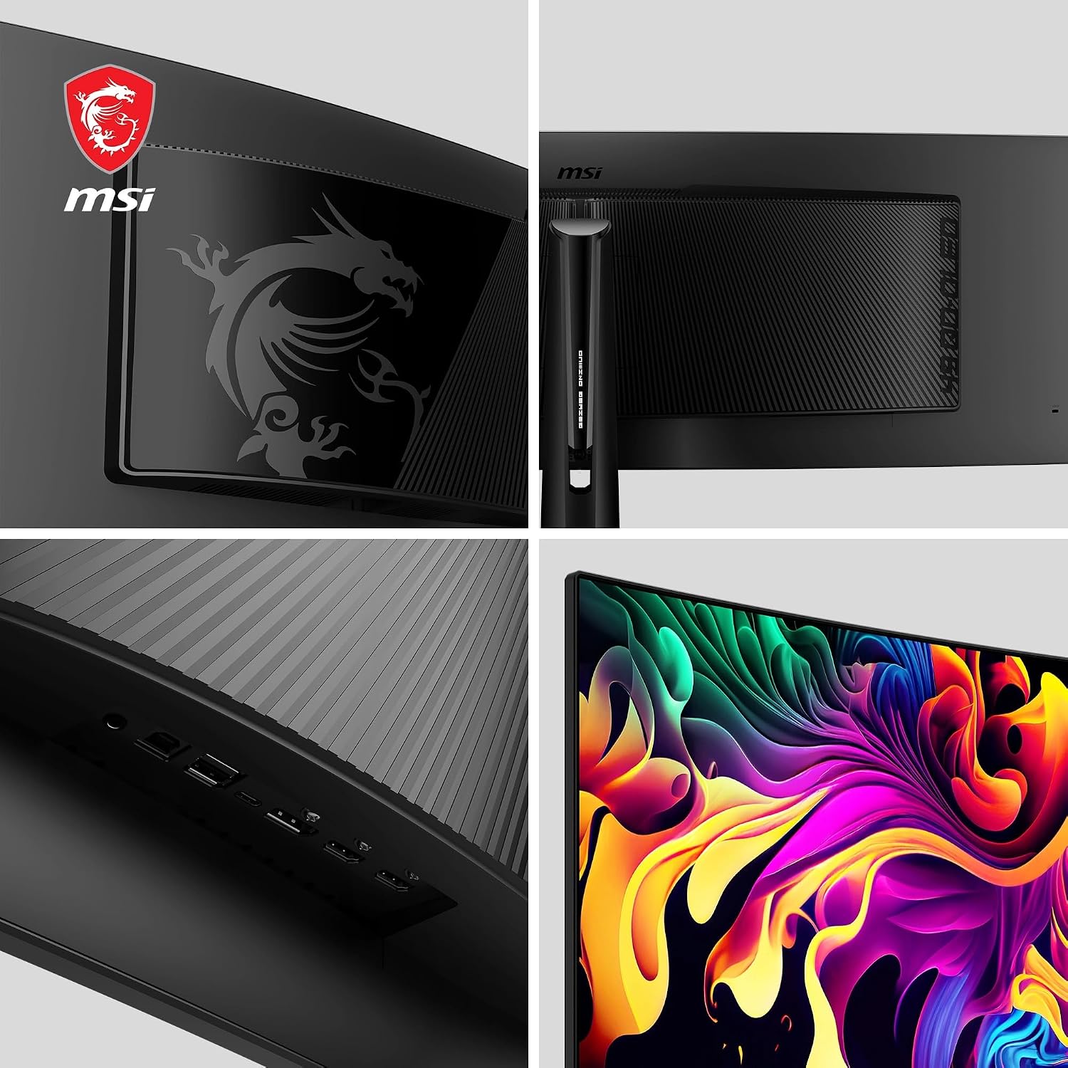 MSI MPG 491CQPA QD-OLED 49-Zoll-DQHD-Curved-Gaming-Monitor 1800R, 5120 x 1440 Quantum Dot OLED-Panel, 144 Hz / 0,03 ms, 99% DCI-P3, ΔE≤2, DisplayHDR True Black 400, KVM–DP 1.4a, HDMI 2.1, USB Typ C – Bild 4