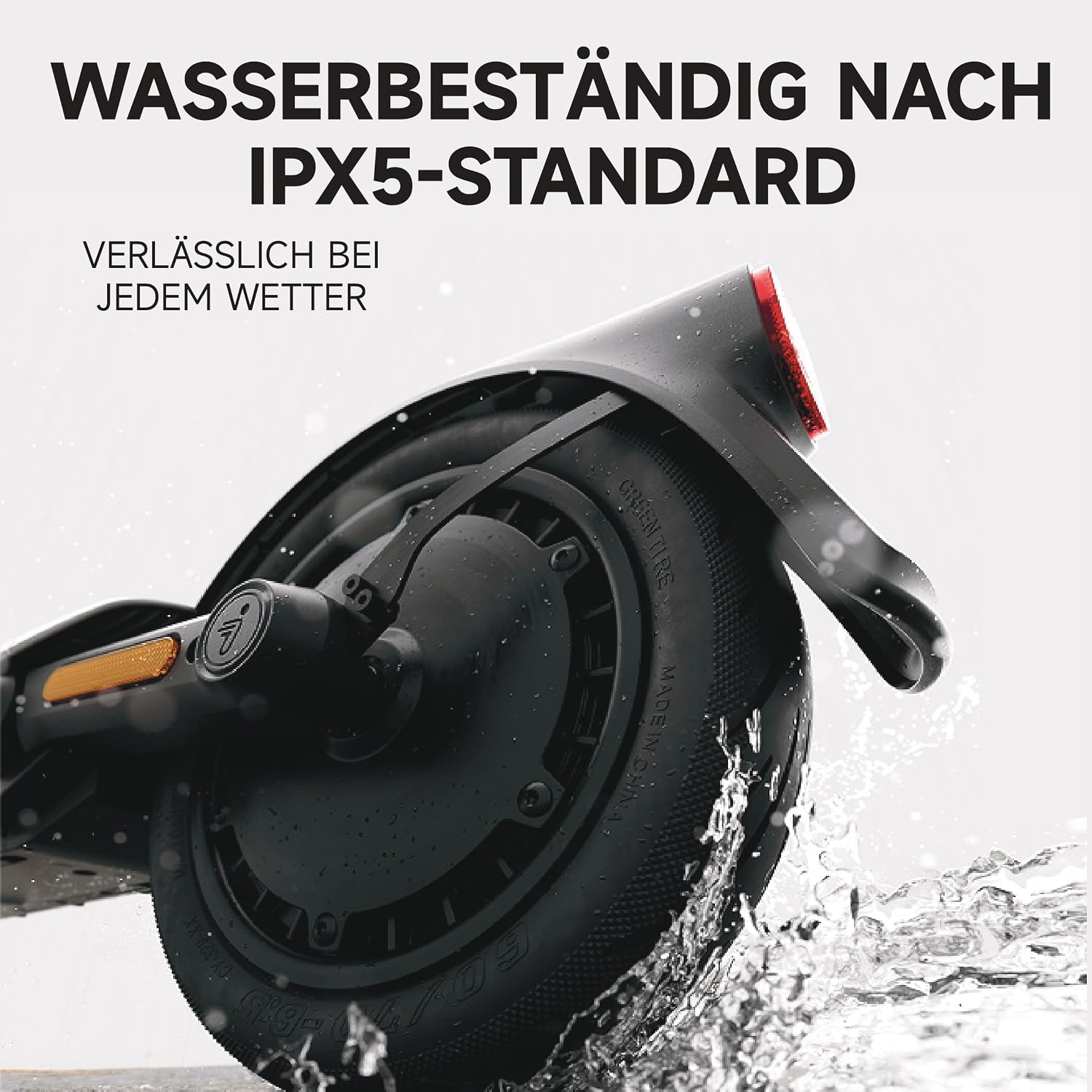Segway-Ninebot E3 D E-Scooter für Pendler mit Straßenzulassung, 45km Reichweite (37km bei 20km/h), 800W Motor, faltbar & leicht (17,5kg), Federung vorne & hinten, 10-Zoll Reifen, IPX5 – Bild 10