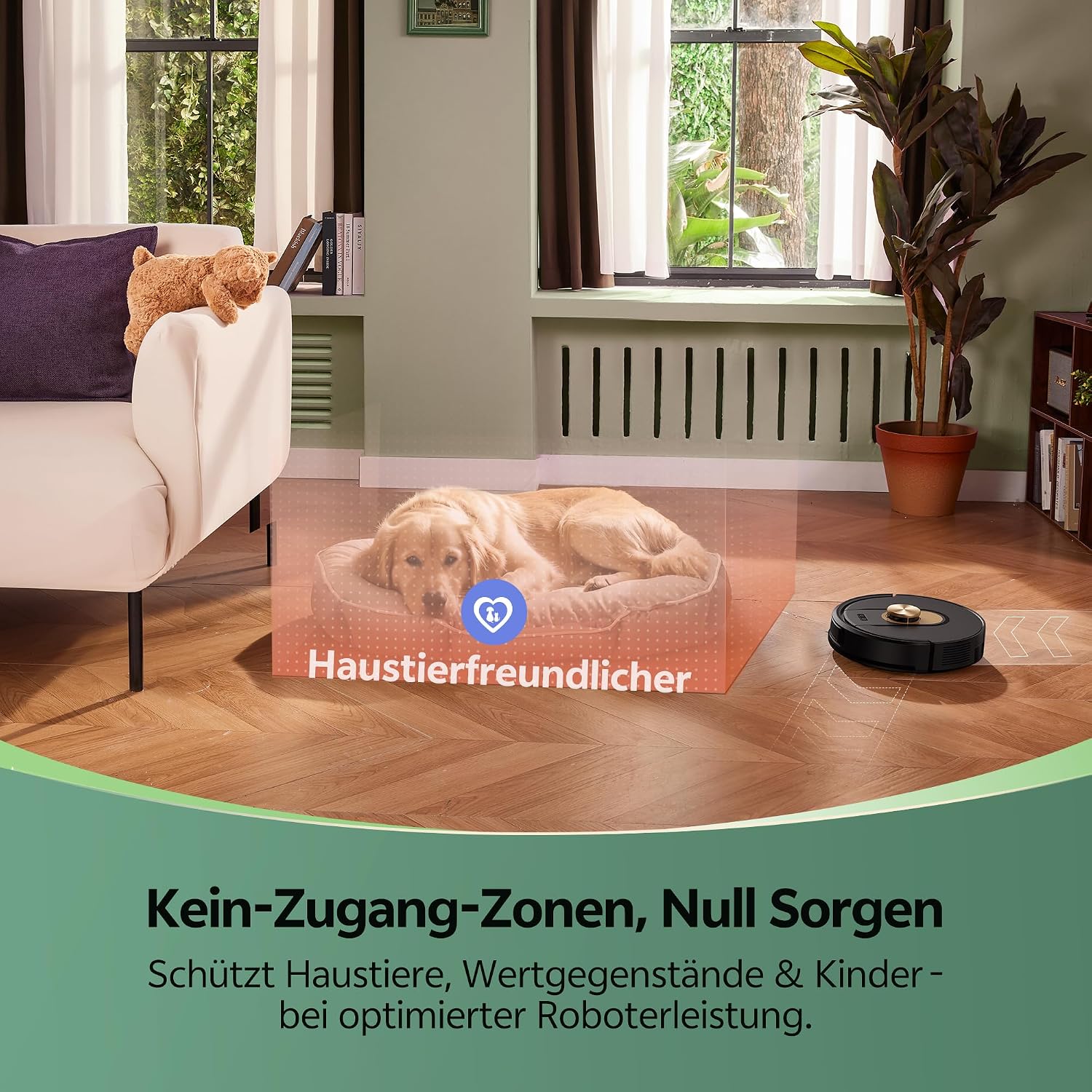 Vexilar Saugroboter mit Wischfunktion, 8000Pa & 180 Min Laufzeit Staubsauger Roboter mit LiDAR Lasernavigation & No-Go-Zonen, App/Alexa/iWatch Steuerung, Ideal für Tierhaare Teppiche (Schwarz) – Bild 3