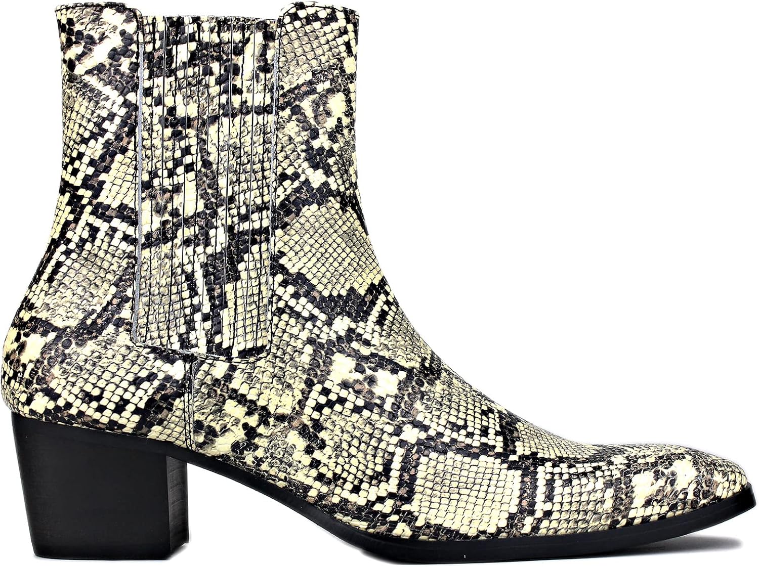 OSSTONE Chelsea Stiefel für Männer High Heels Herren Kleid Schuhe Stiefel Schlangenmuster OS-JY039-R – Bild 5