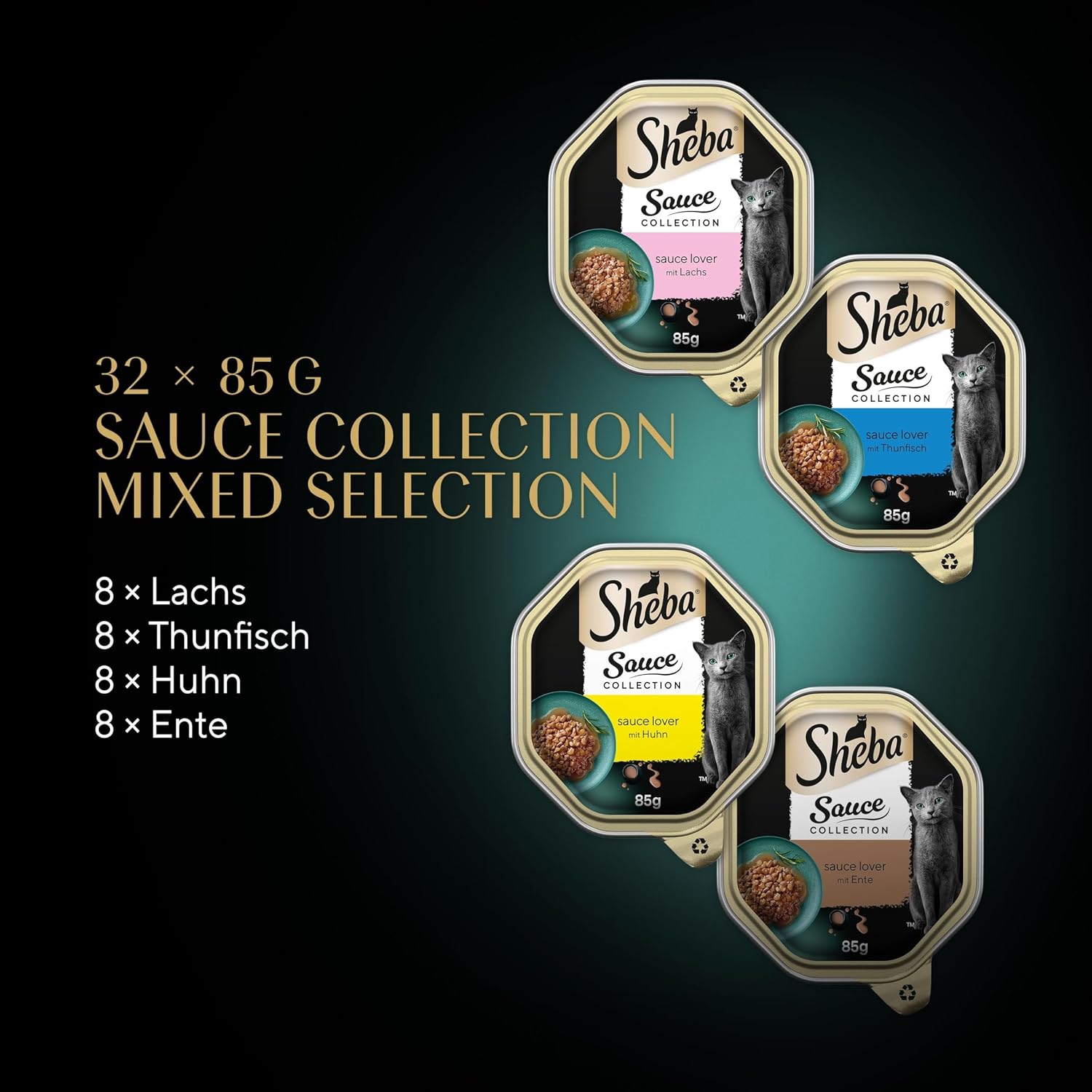 SHEBA Adult Sauce Collection Mix Katzennassfutter in Sauce Schale 32 x 85g – Bild 5