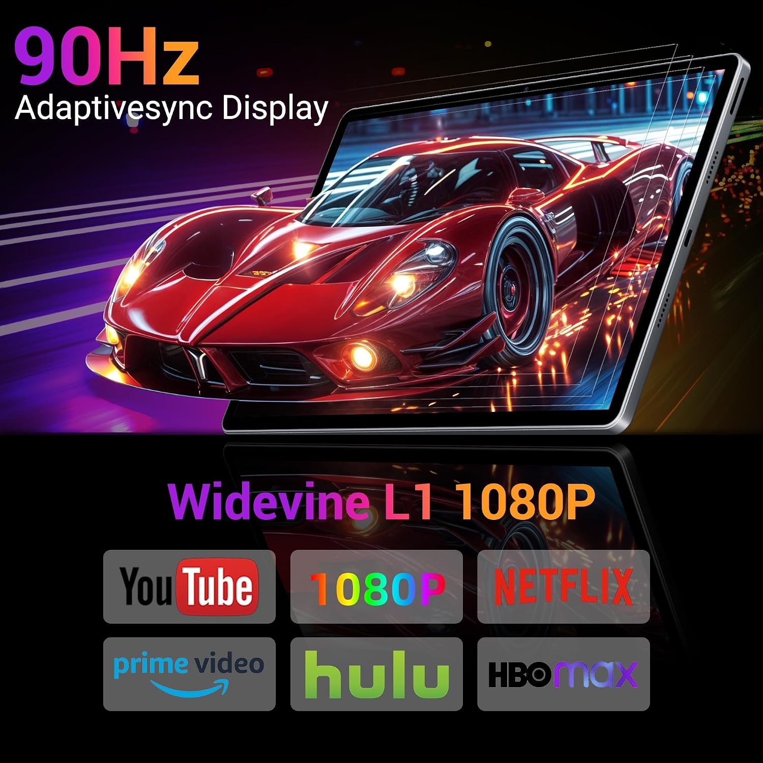 13 Zoll Tablet, 3K UHD 2944×1840 Dsiplay, 36GB RAM+512GB ROM/1TB TF, Helio G99, 90Hz, Dual SIM 4G LTE+5G WiFi, Widevine L1/11580mAh/13MP/GPS, Android 15 Tablet mit Tastatur/Hülle/Maus/Stift – Bild 5