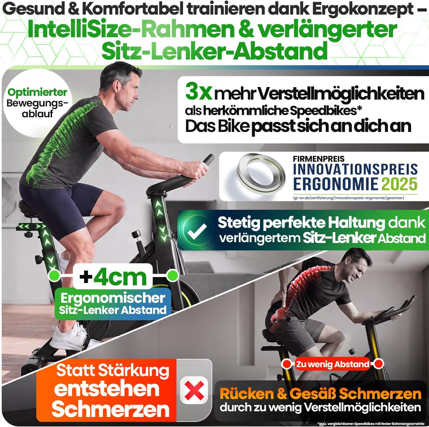 NEU Tretmann Heimtrainer Fahrrad 200 kg belastbar + APP - extra bequem – Bild 4