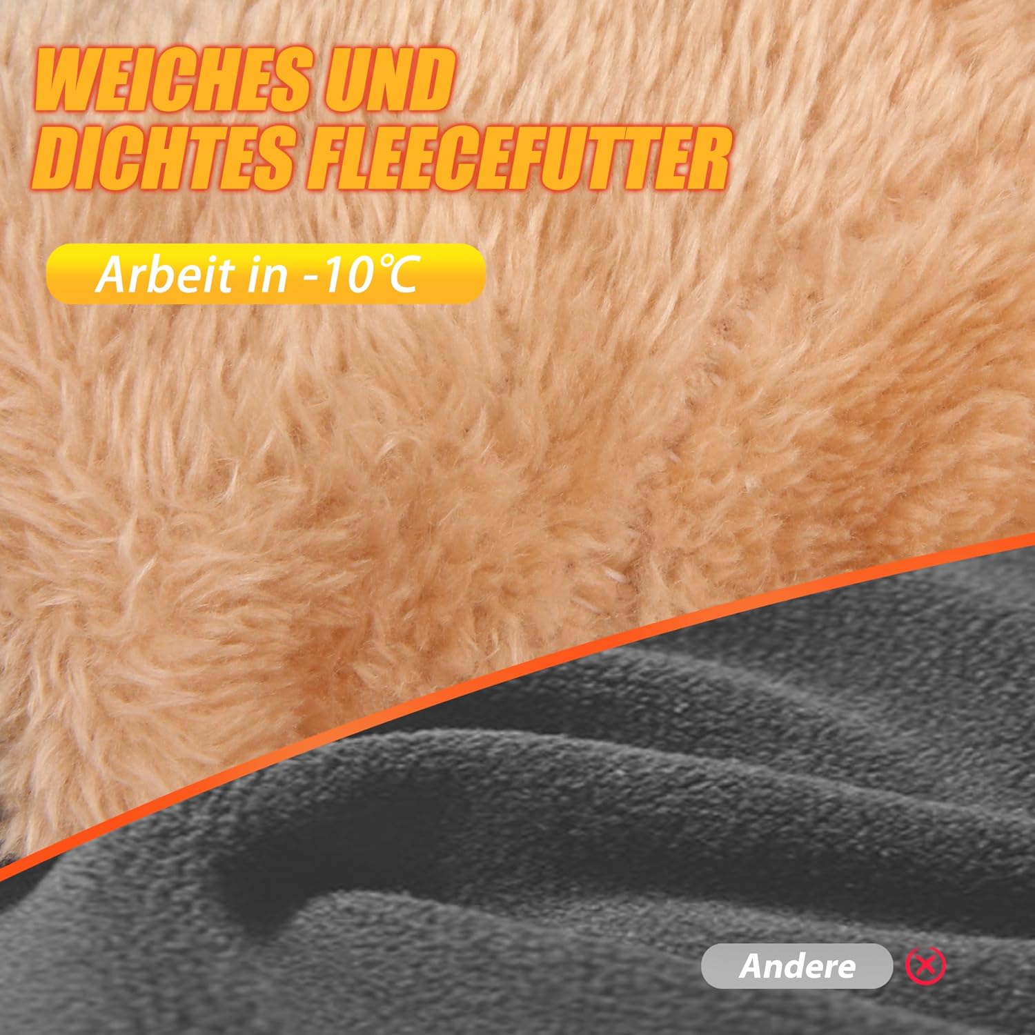 ihuan Thermo Fahrradhandschuhe Herren Damen -Warme Schnee WinterHandschuhe Touchscreen Wasserdicht Winddicht rutschfest Sporthandschuhe für Radfahren, Laufen, Skifahren, Wandern – Bild 2
