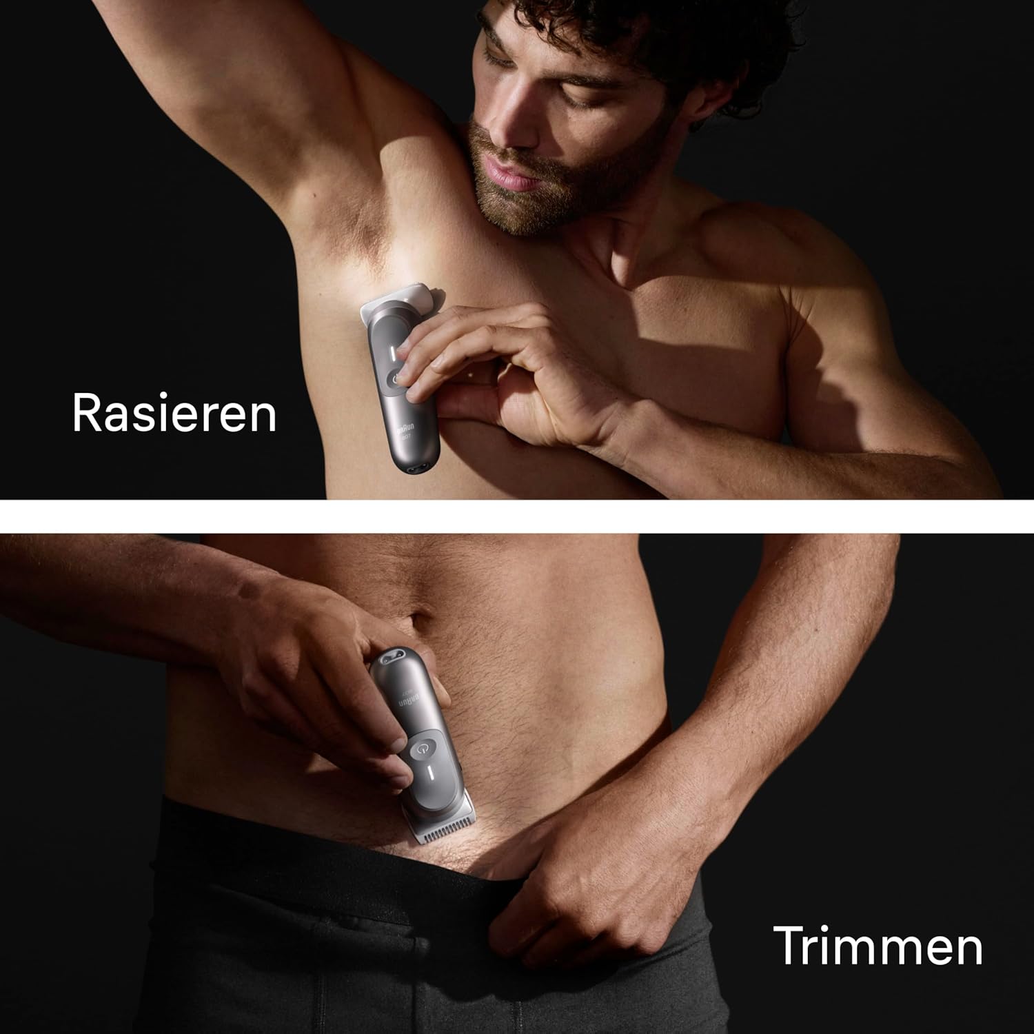 Braun Bodygroomer Series 7, Kabelloser Körperrasierer Herren, BG7555, Grau – Bild 5