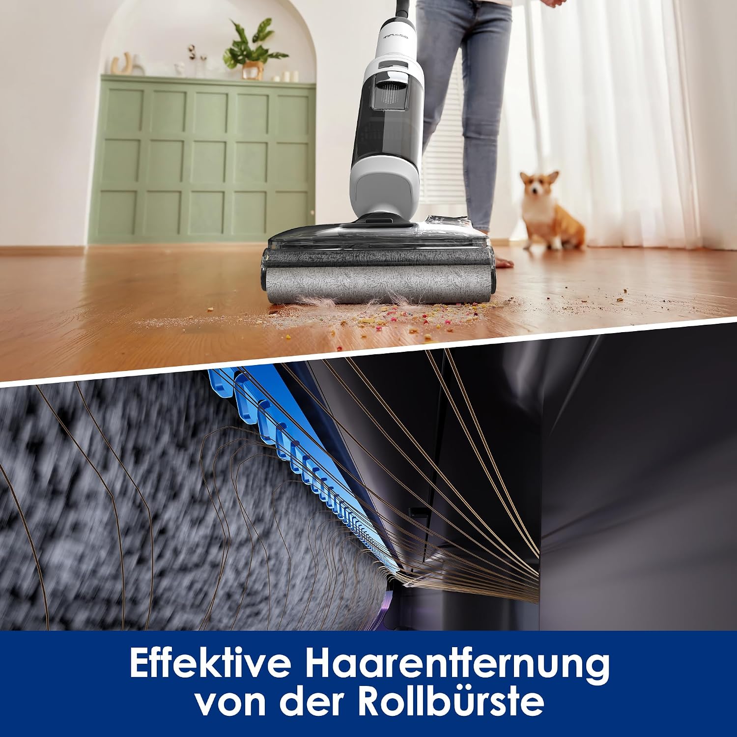 Tineco Floor One Stretch S6 Nass Trockensauger, 20Kpa,180°-Flachdesign – Bild 9