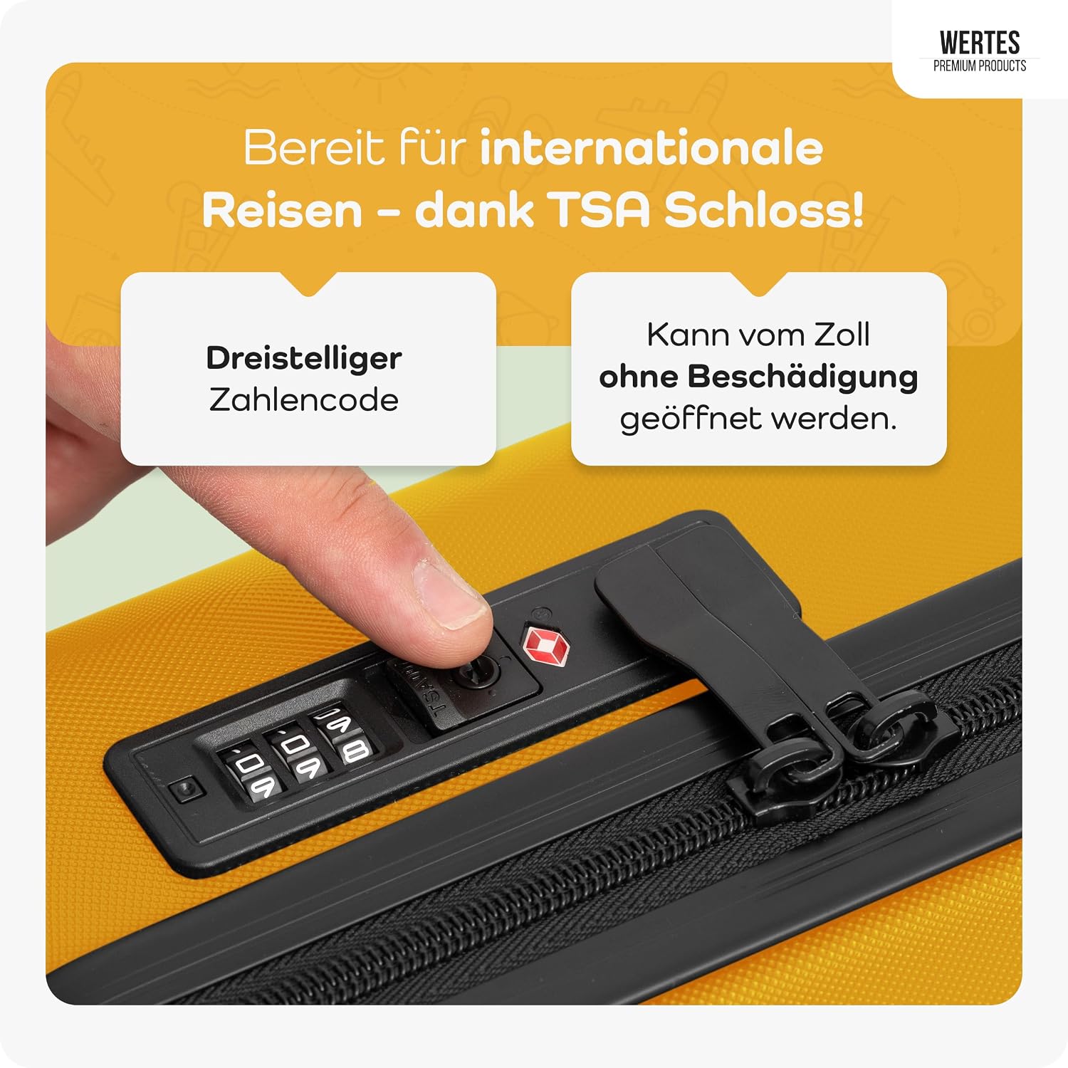 Koffer Groß 77cm - 100L - TSA Schloss Hartschalen Koffer mit Doppelrollen, Reisekoffer, Trolleys, Reisekoffer mit Rollen – Bild 6