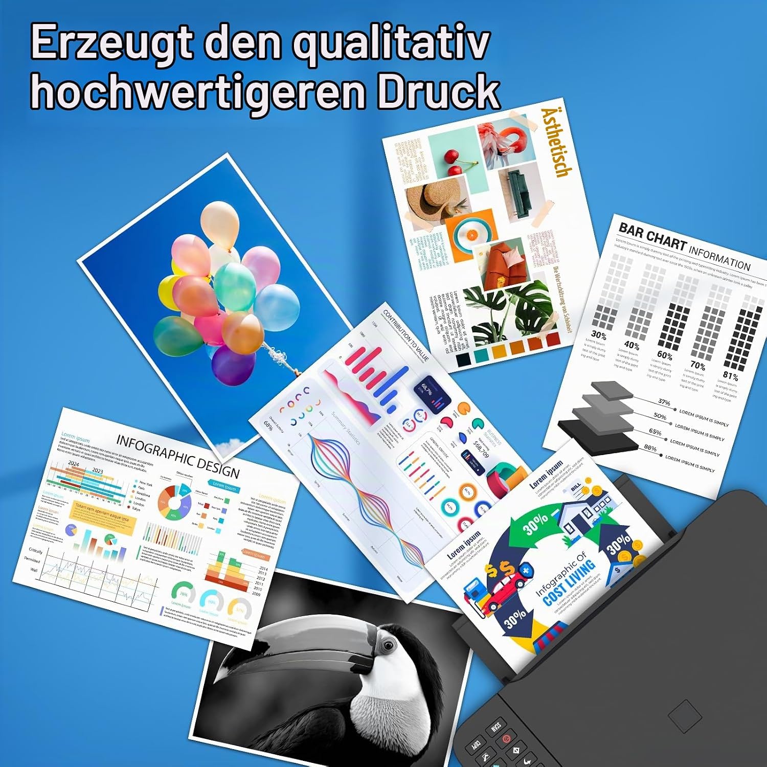 ColoWorld Druckerpatronen 560 561 XL Multipack – Kompatibel mit Canon 560 561 / PG-560XL CL-561XL – Bis zu 1350 Seiten-Für Pixma TS5350i TS5350a TS5350 TS5351 TS5352 TS5353 TS7450i TS7450 TS7451 – Bild 4