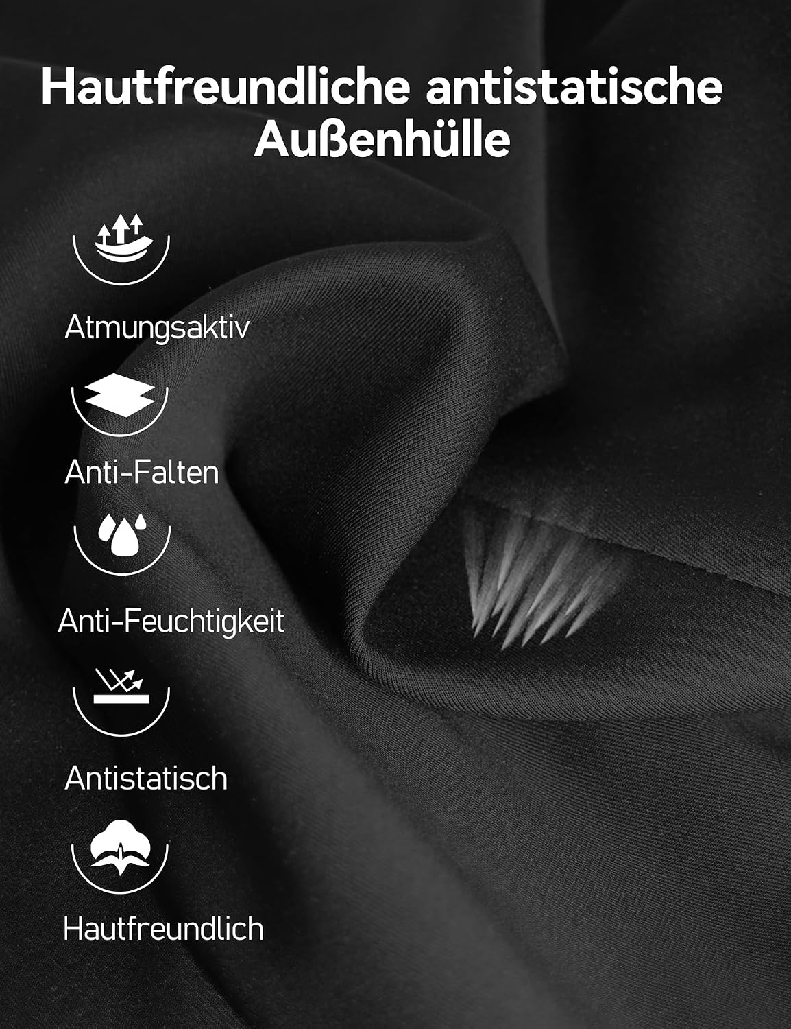 Travel Ease Ergonomisches RückenKissen aus Memory Foam, Lendenkissen für Bürostuhl, Schreibtischstuhl, mit Antistatischem, hautfreundlichem Bezug und für eine Bequeme Sitzhaltung (Schwarz) – Bild 8