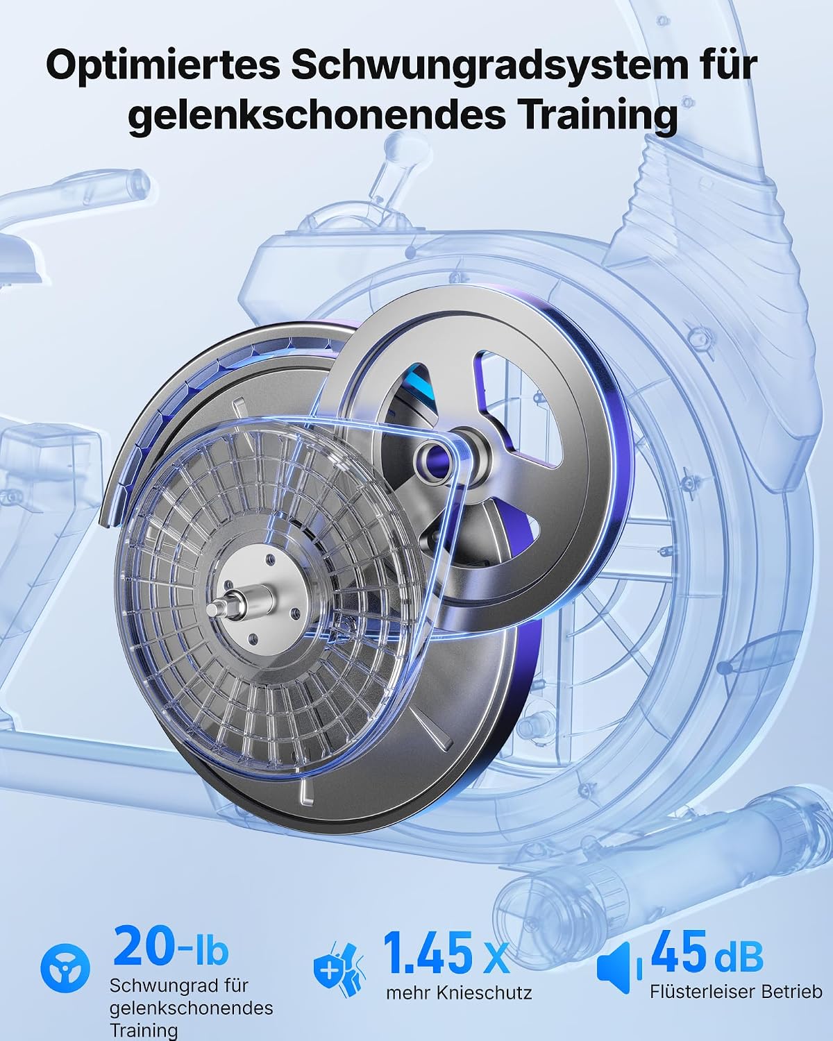 MERACH Liegeergometer für Zuhause mit 8 verstellbaren Widerstandsstufen, leichte kommerzielle Heimtrainer Fahrrad mit Smart Bluetooth, exklusiver App-Konnektivität, LCD-Display, Herzfrequenzsensoren – Bild 4