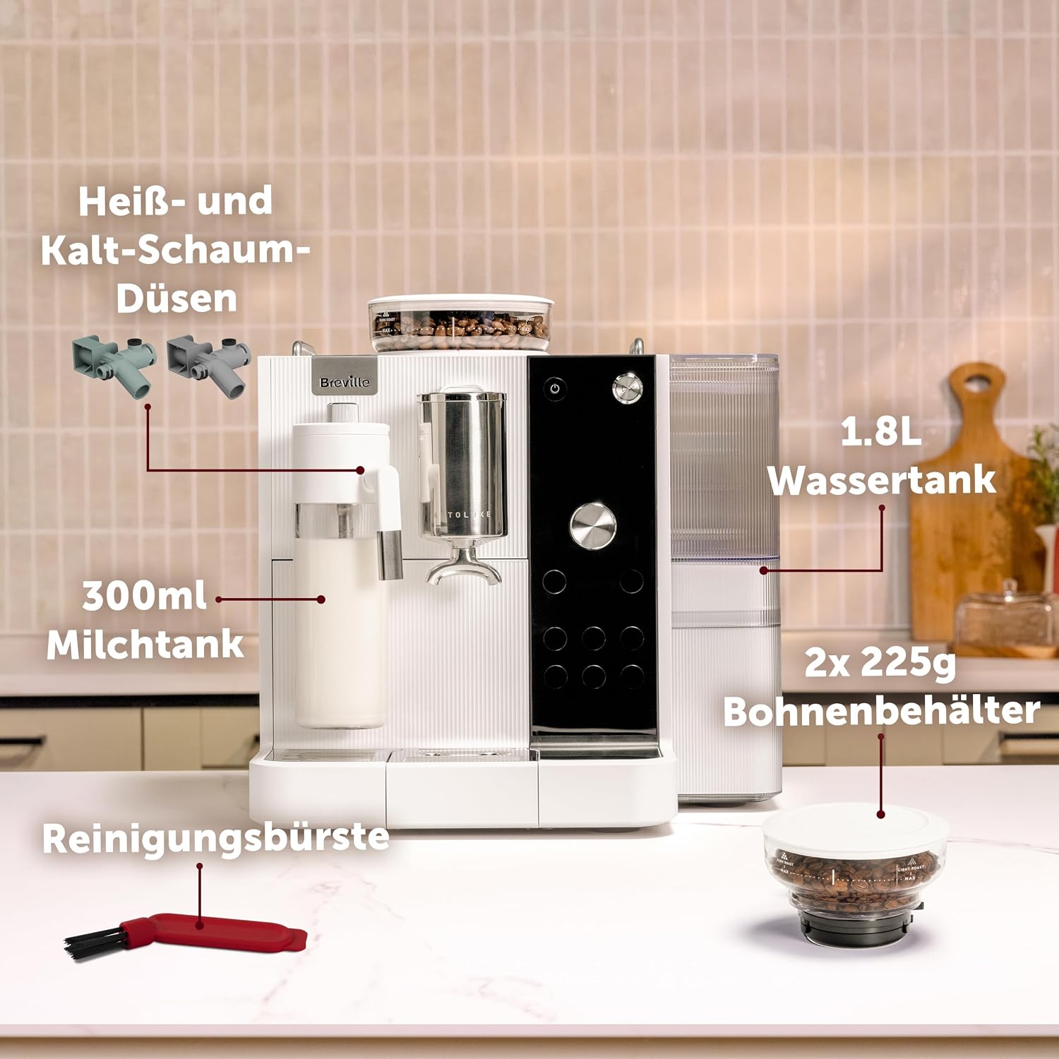 Breville Prima Latte AutoLuxe Espressomaschine, Weiß – Bild 9