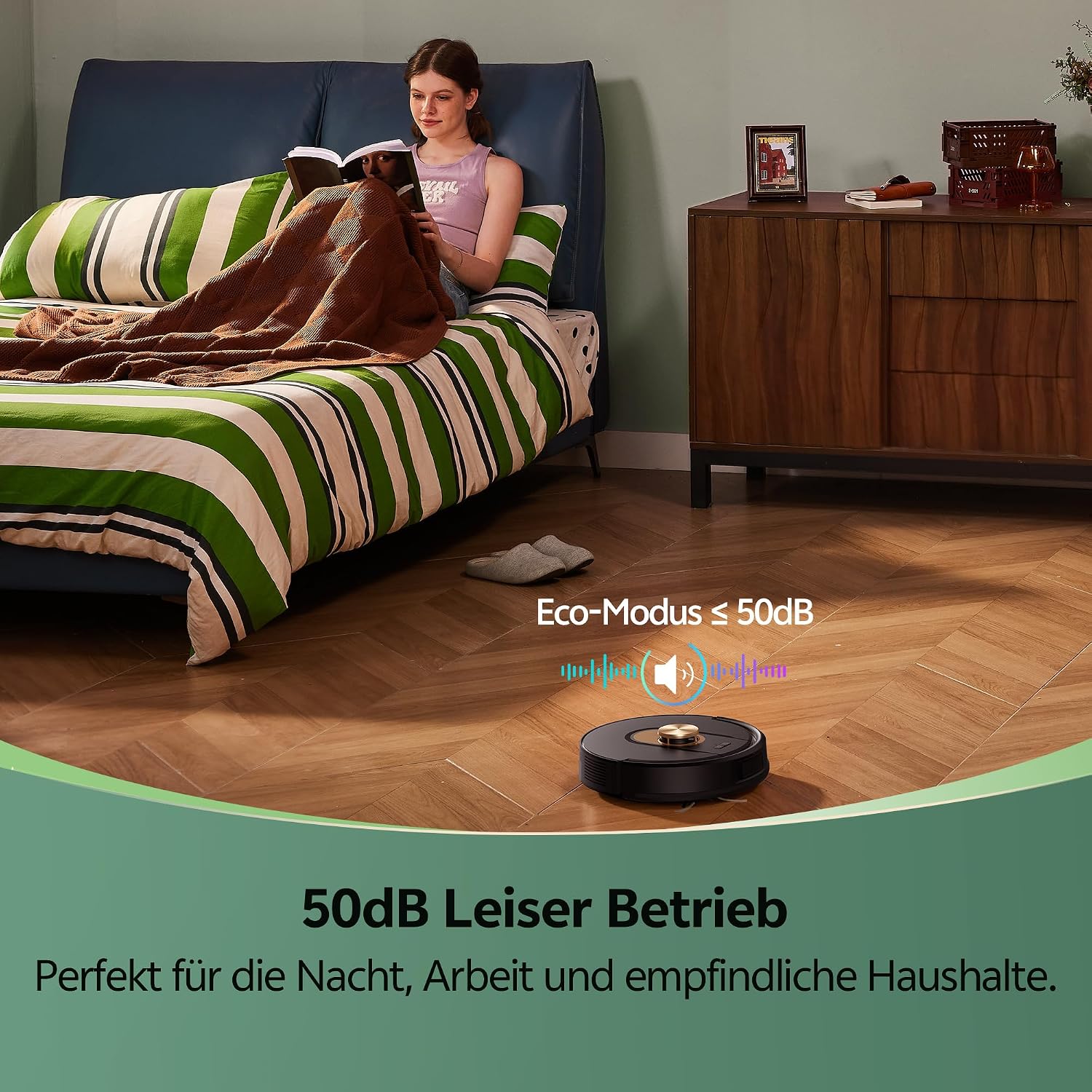 Vexilar Saugroboter mit Wischfunktion, 8000Pa & 180 Min Laufzeit Staubsauger Roboter mit LiDAR Lasernavigation & No-Go-Zonen, App/Alexa/iWatch Steuerung, Ideal für Tierhaare Teppiche (Schwarz) – Bild 8