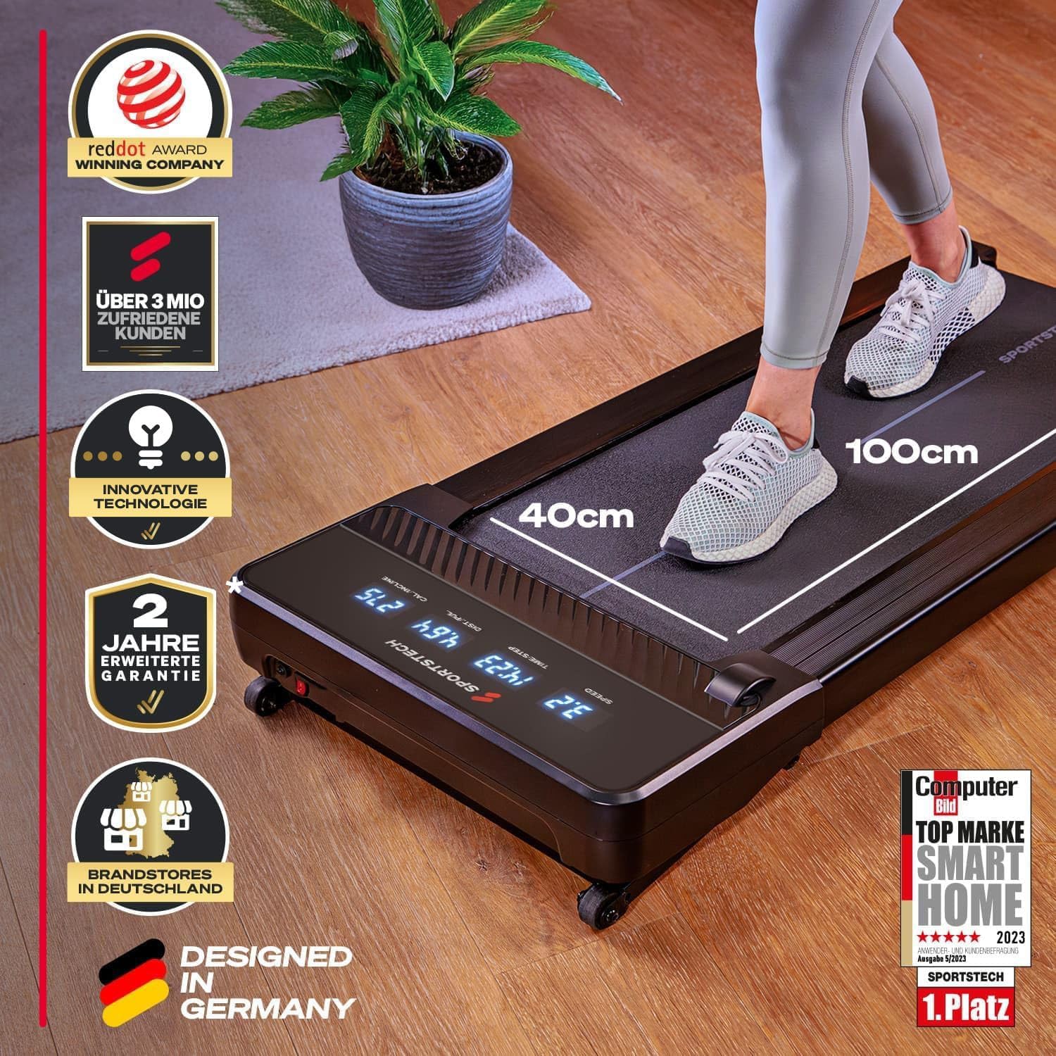 Sportstech, Walking Pad klappbar für Homeoffice + 180 kg belastbar sPad – Bild 4