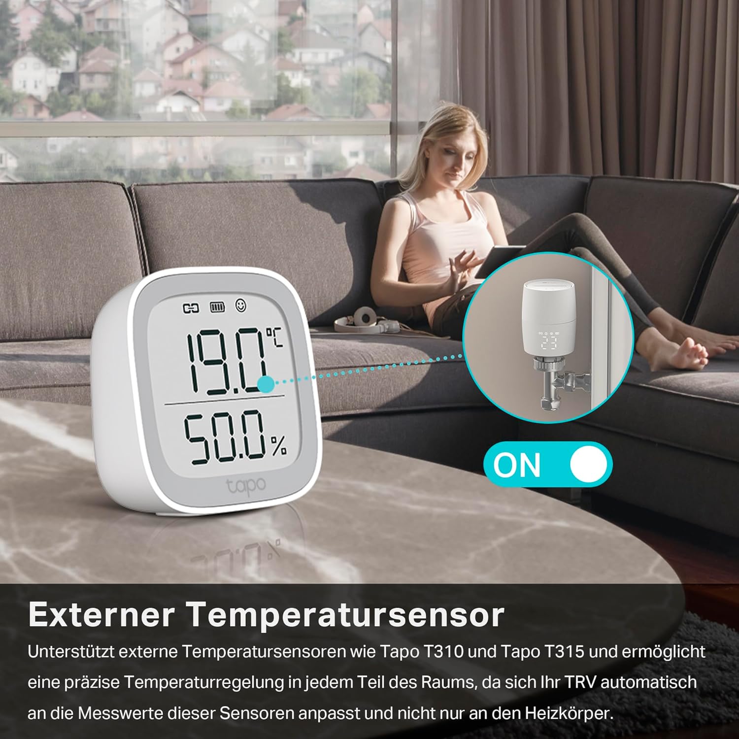 TP-Link smartes Heizkörperthermostat - Erweiterungseinheit, benötigt Kasa Hub, Heizungssteuerung (Kasa App, Zeitpläne, Geofencing, Fensteröffnungserkennung), Matter, Alexa, Apple Home – Bild 8