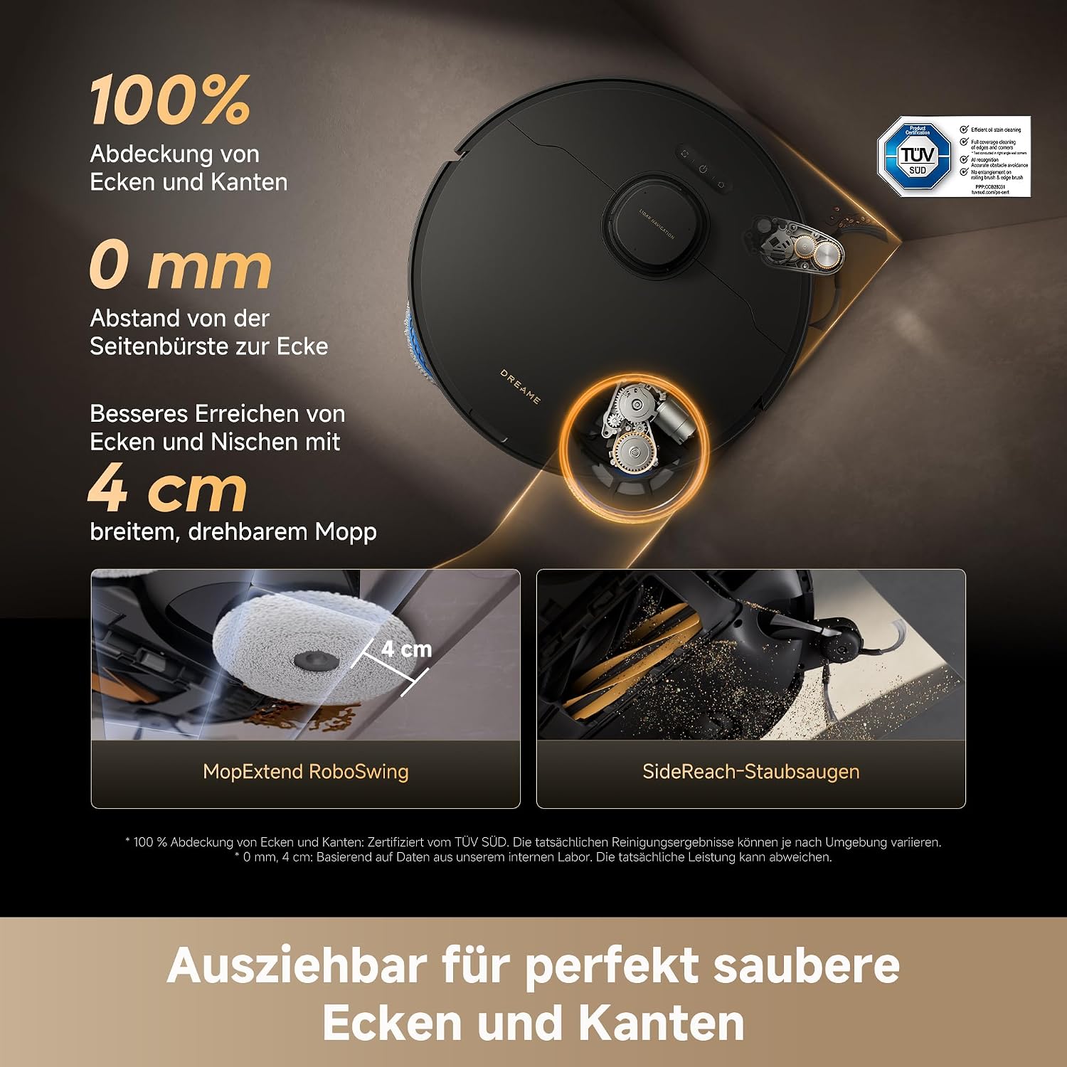 DREAME Matrix10 Pro Saugroboter m. Multi-Wischmopp-Wechseldock, 30.000 Pa – Bild 7