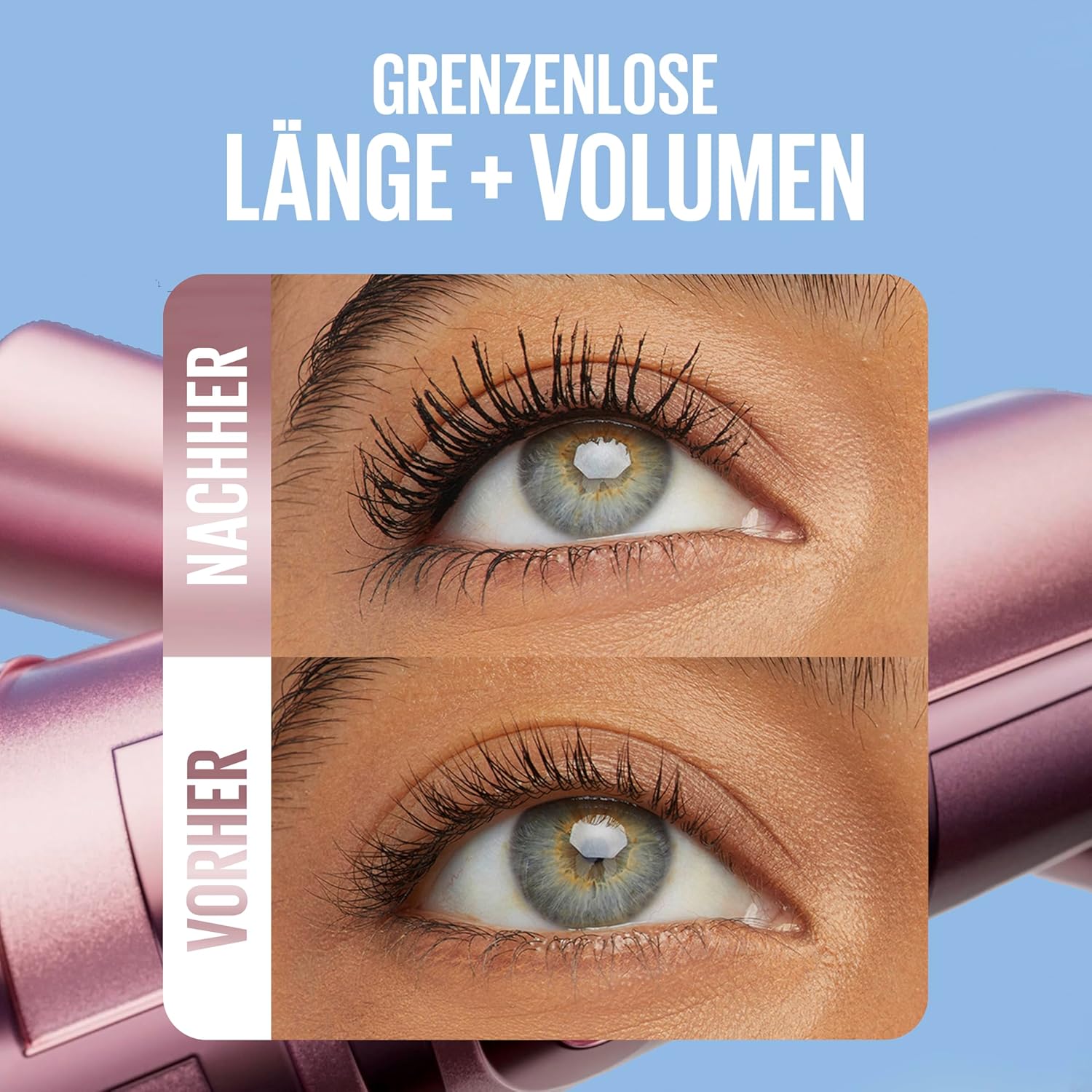 Maybelline New York Sky High Mascara für extreme Länge & volles Volumen, Tower Flex Bürste für Definition bis in die Spitzen, Formel mit Bambusextrakt, Schwarz (Very Black) – Bild 2