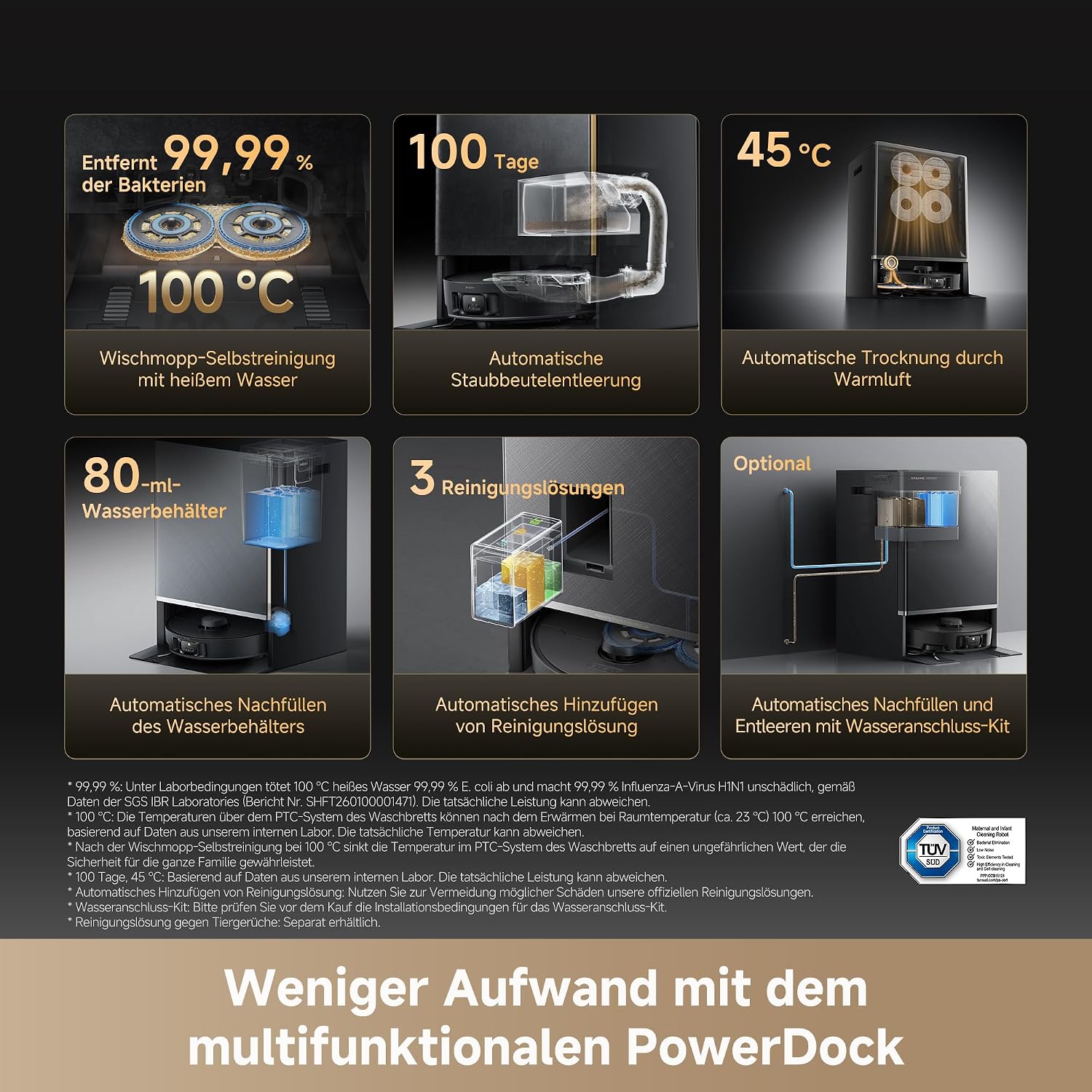 DREAME Matrix10 Pro Saugroboter m. Multi-Wischmopp-Wechseldock, 30.000 Pa – Bild 11