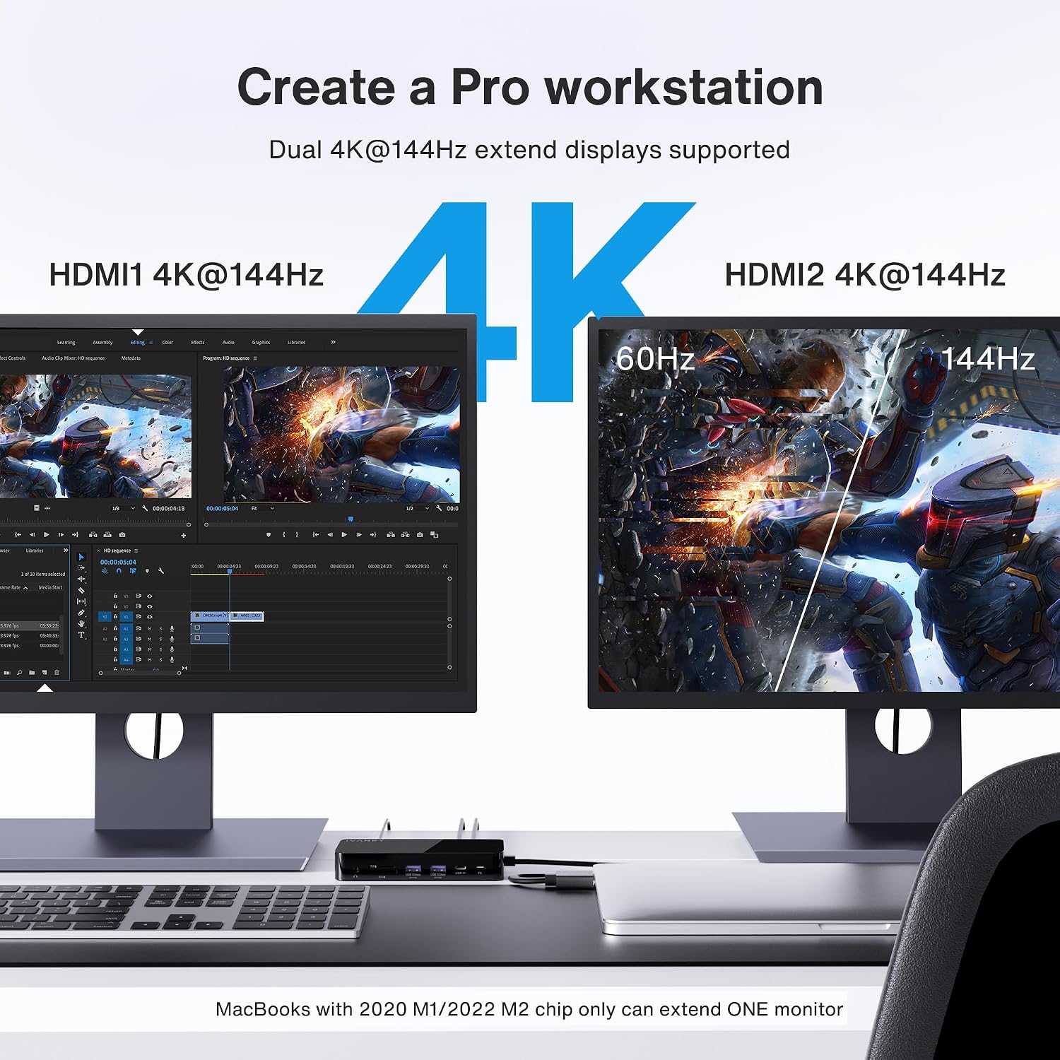 iVANKY 12-en-2 Dockingstation 2 monitore für MacBook Pro USB C – Bild 2
