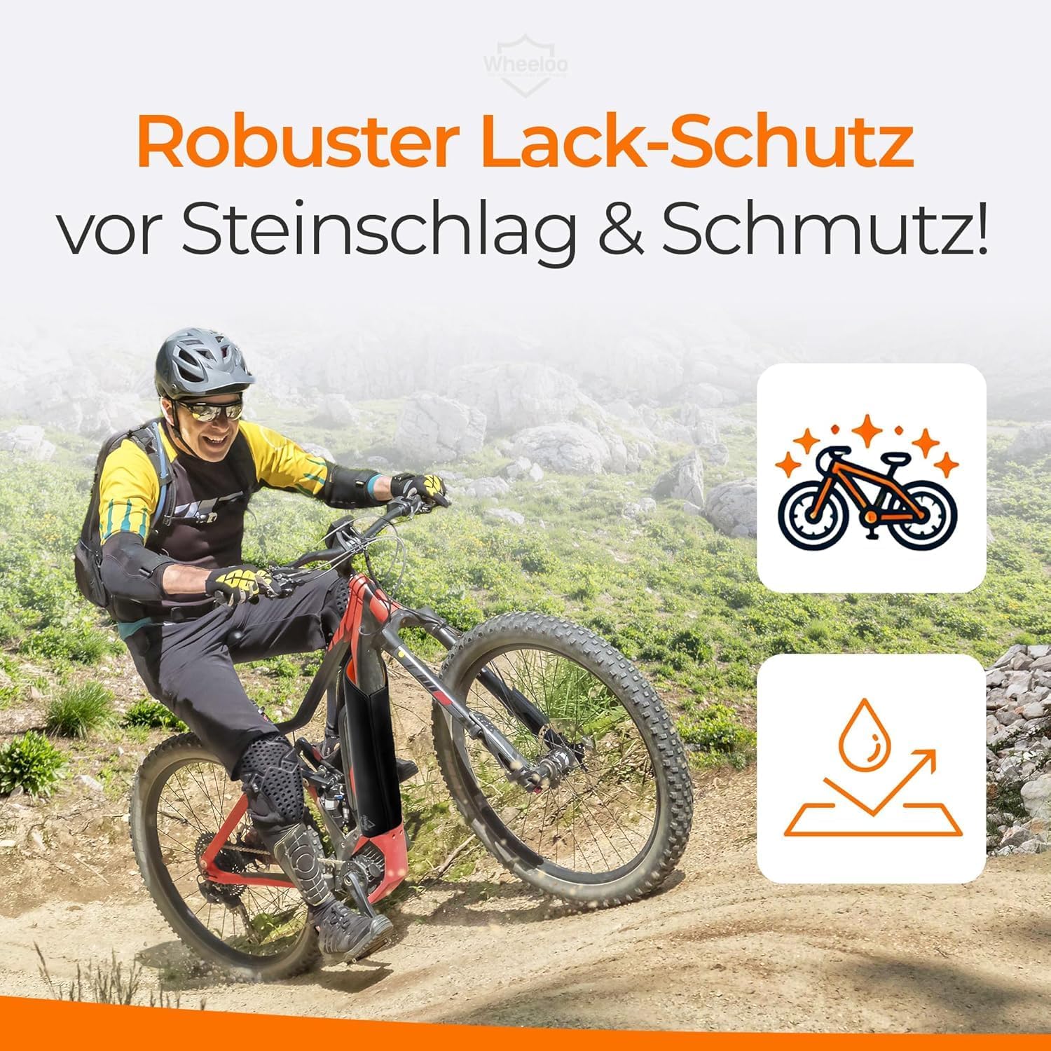 E-Bike Transportschutz Set 3-teilig für Motor, Akku und Lenker I wasserabweisende Schutzhüllen für Fahrradträger I E Bike Schutzhülle zB. für Bosch, Shimano, Yamaha Ebike I Wheeloo – Bild 8
