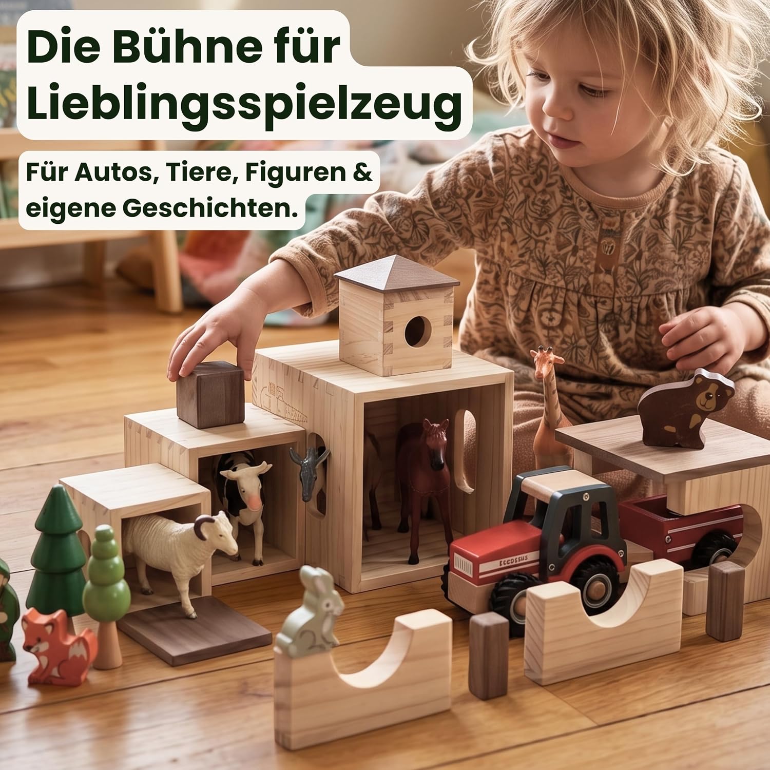 MATZBOX S-Box Montessori Kreativspielzeug aus Holzbausteinen – mitwachsendes Premium Holzspielzeug von 1 bis 7 Jahren – vielseitige Holzklötze & Boxen für freies Spielen – nachhaltiges Geschenk – Bild 4