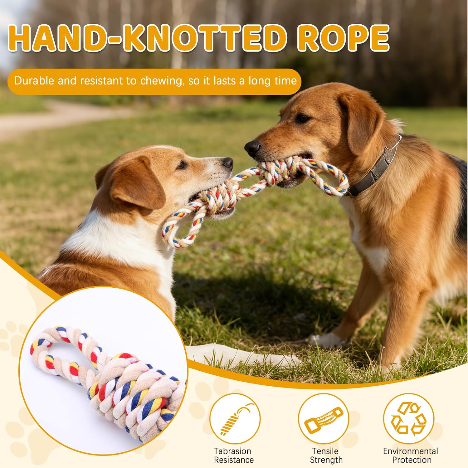 12 Stück Hundespielzeug Set,Welpenspielzeug,Langlebiges Hundespielzeug, Welpe Für Kleine Mittelgroßen Hund Interaktives Spielset Unzerstoerbar BaumwollknotenTau Tier. – Bild 7
