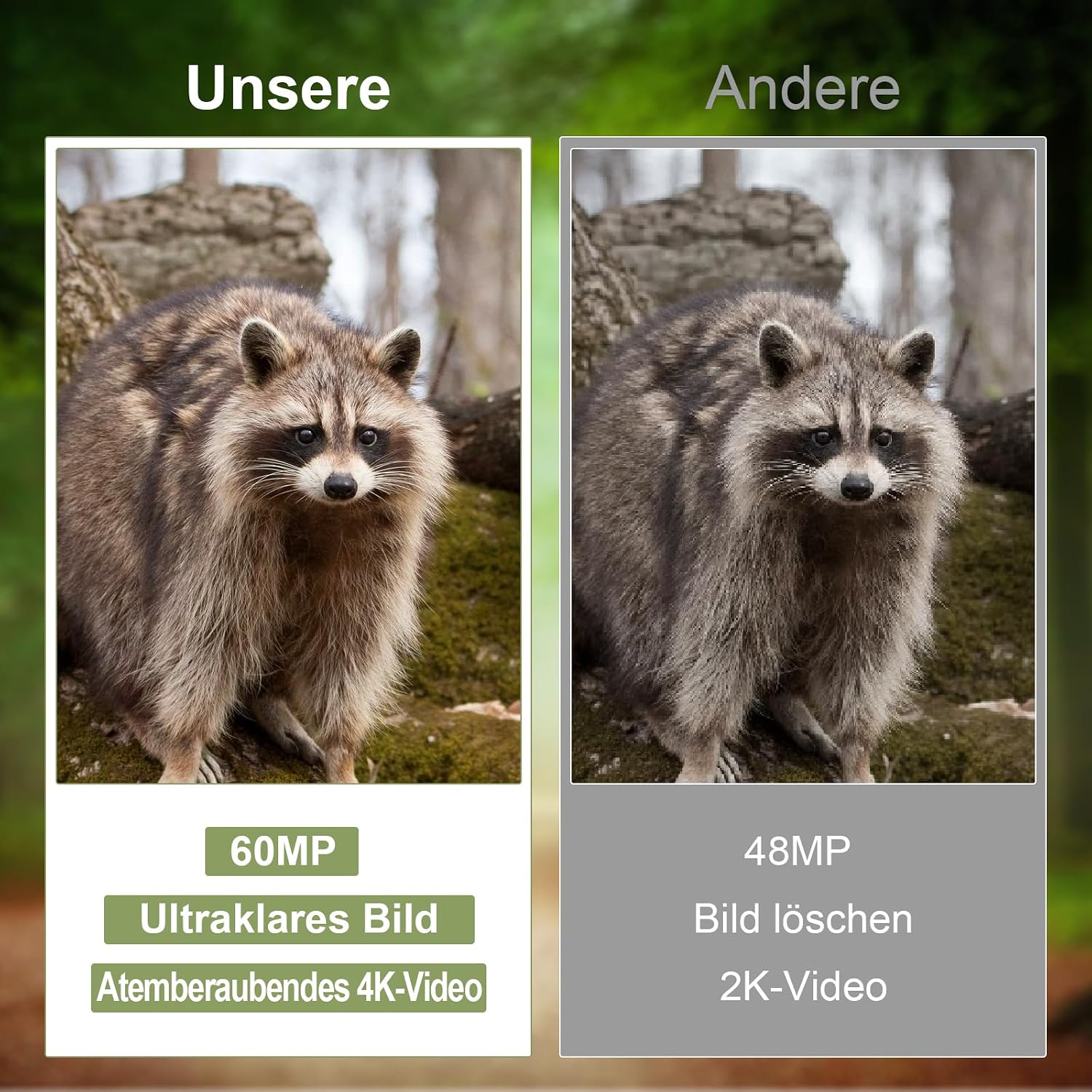 Lutranstra Wildkamera, 4K Video, 60MP, WLAN mit Handyübertragung APP – Bild 6
