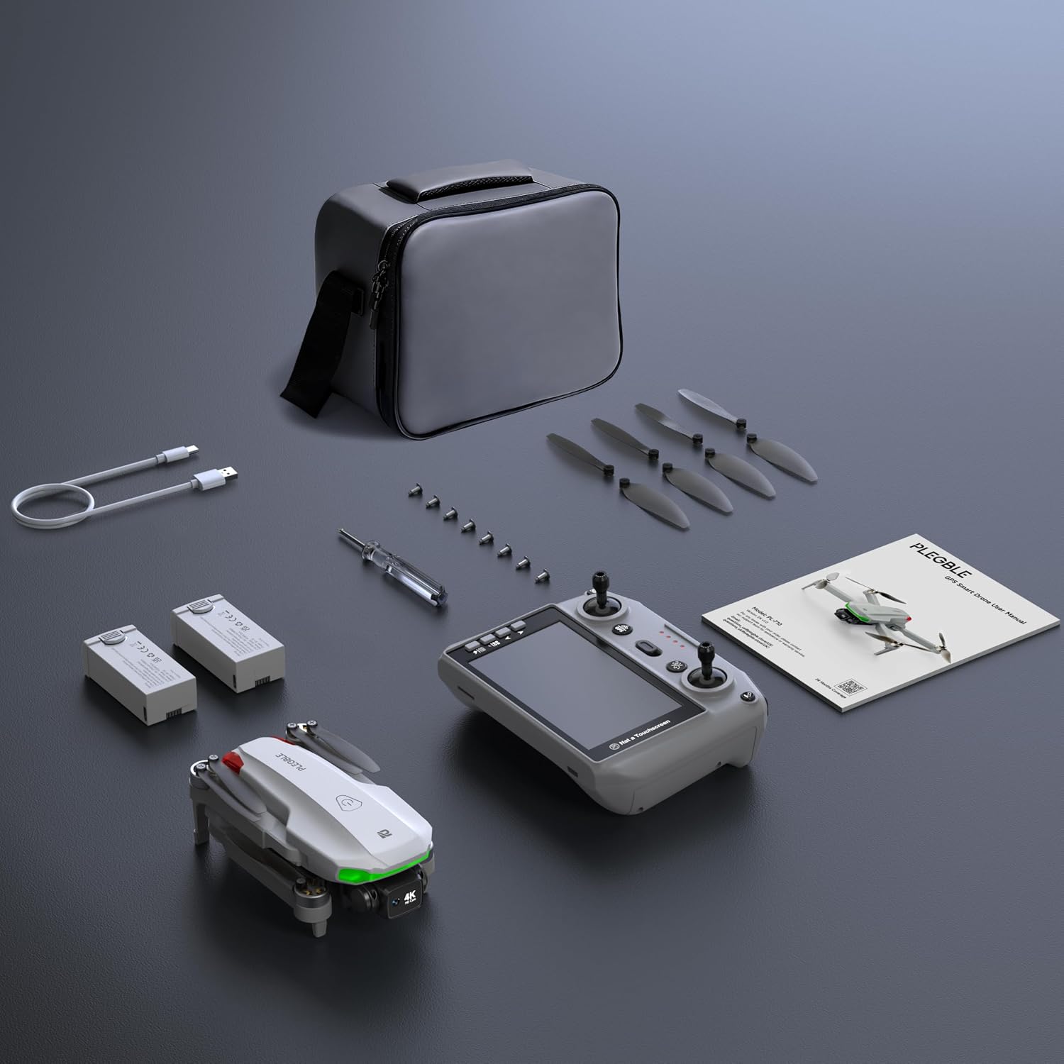 GPS Drohne mit Kamera EIS 4K für Erwachsene, mit Bildschirm auf Controller, 70 Minuten Flugzeit, 10 KM FPV Übertragung, AI Orbit Modus, Follow-Me/autom, für Anfänger Spielzeug Geschenke, unter 249 g – Bild 9