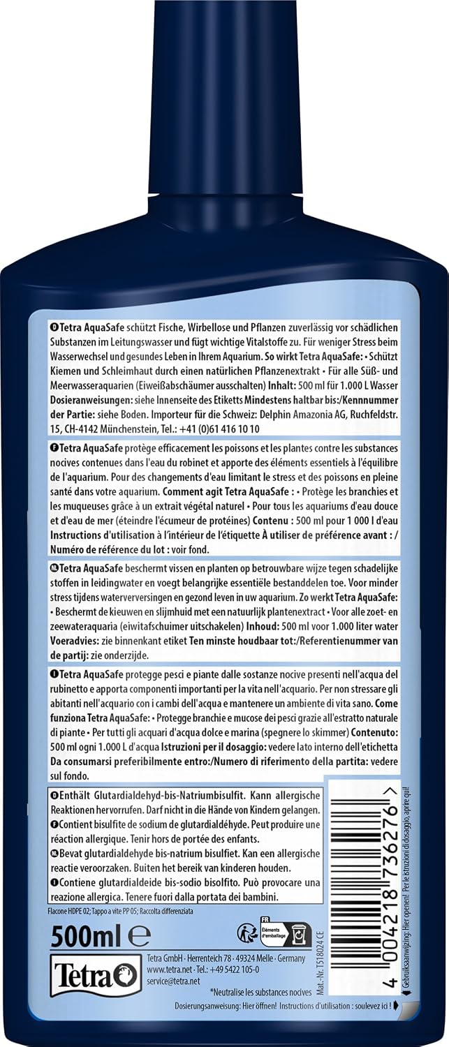 Tetra AquaSafe - Wasseraufbereiter, 500 ml Flasche – Bild 2