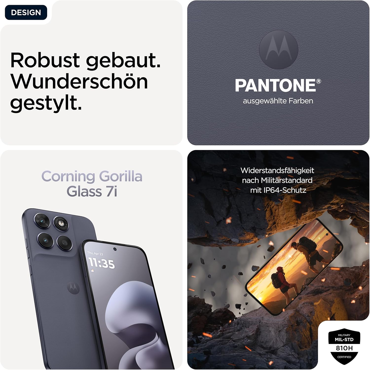 Motorola Moto g67 5G Smartphone 50-MP-Kamera 4-256 GB Arctic Seal – Bild 4