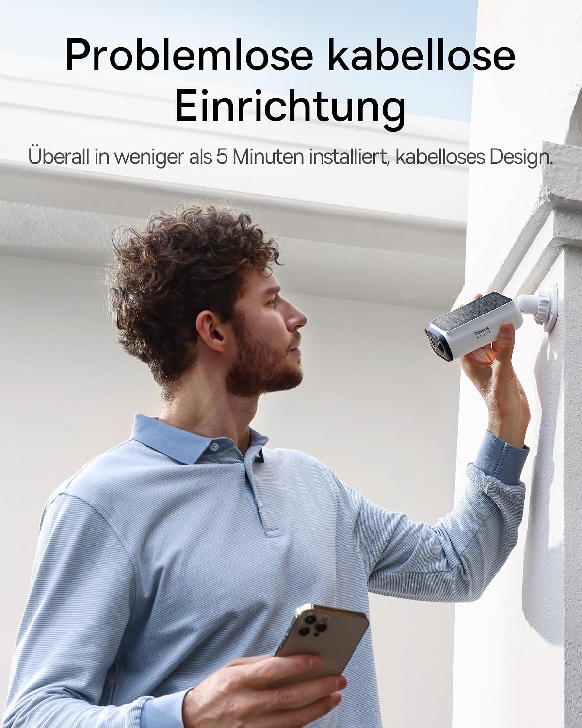 Baseus Security S1 Lite Solocam Überwachungskamera Aussen Solar Akku WLAN, IP67 Wetterfest, Kamera Überwachung Kabellos Außen 2K 135°, Farbnachtvision, Keine Gebühren, Kompatibel mit Alexa & Google – Bild 9