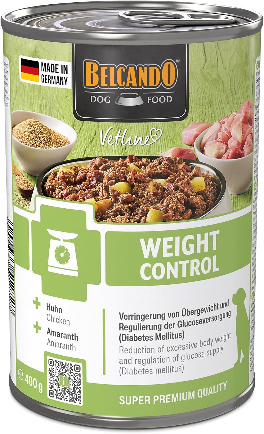 BELCANDO Vetline Weight Control Diätfutter 6×400 g – Nassfutter bei Übergewicht & Diabetes Mellitus | Kalorienreduzierte Rezeptur, Made in Germany – Bild 3