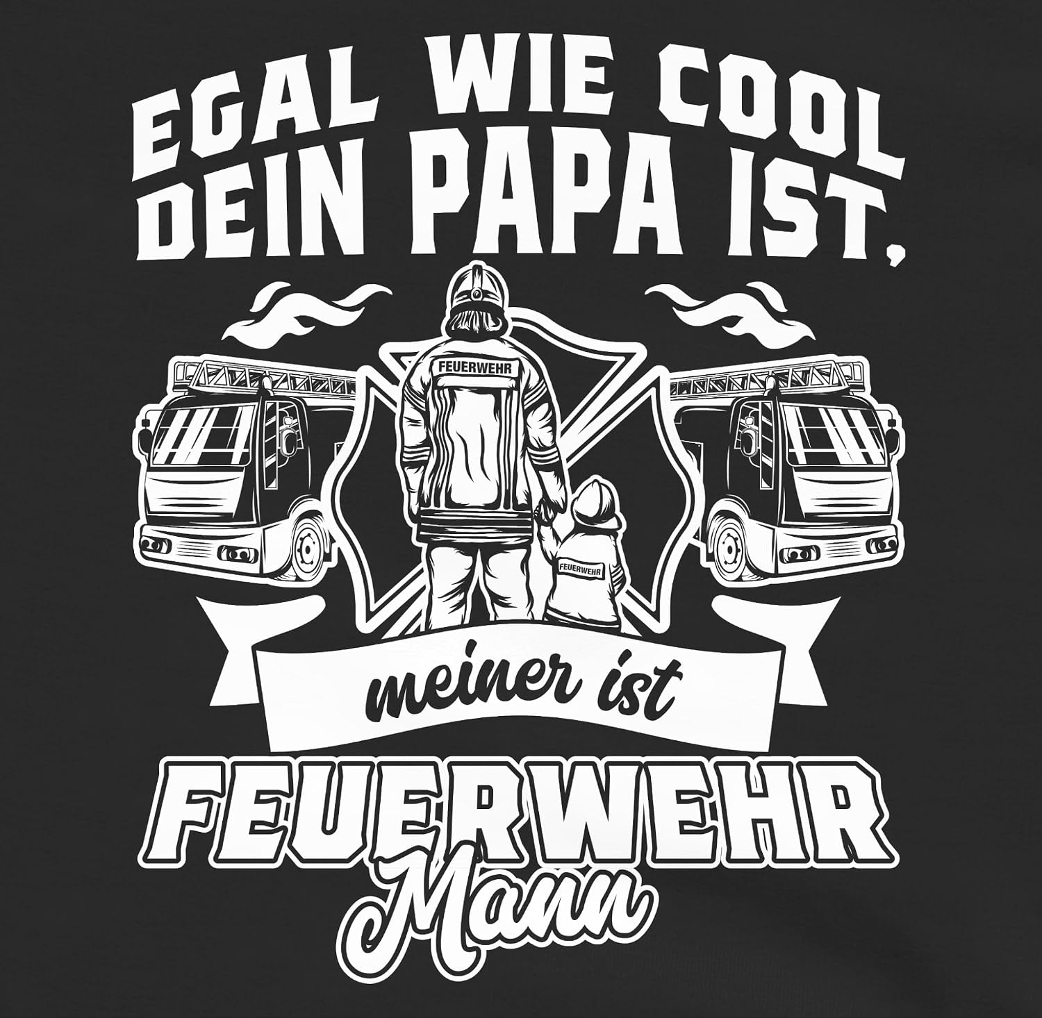 Shirtracer - Sweatshirt Kinder Pullover für Jungen Mädchen - Egal wie cool Dein Papa ist meiner ist Feuerwehr Mann – Bild 2