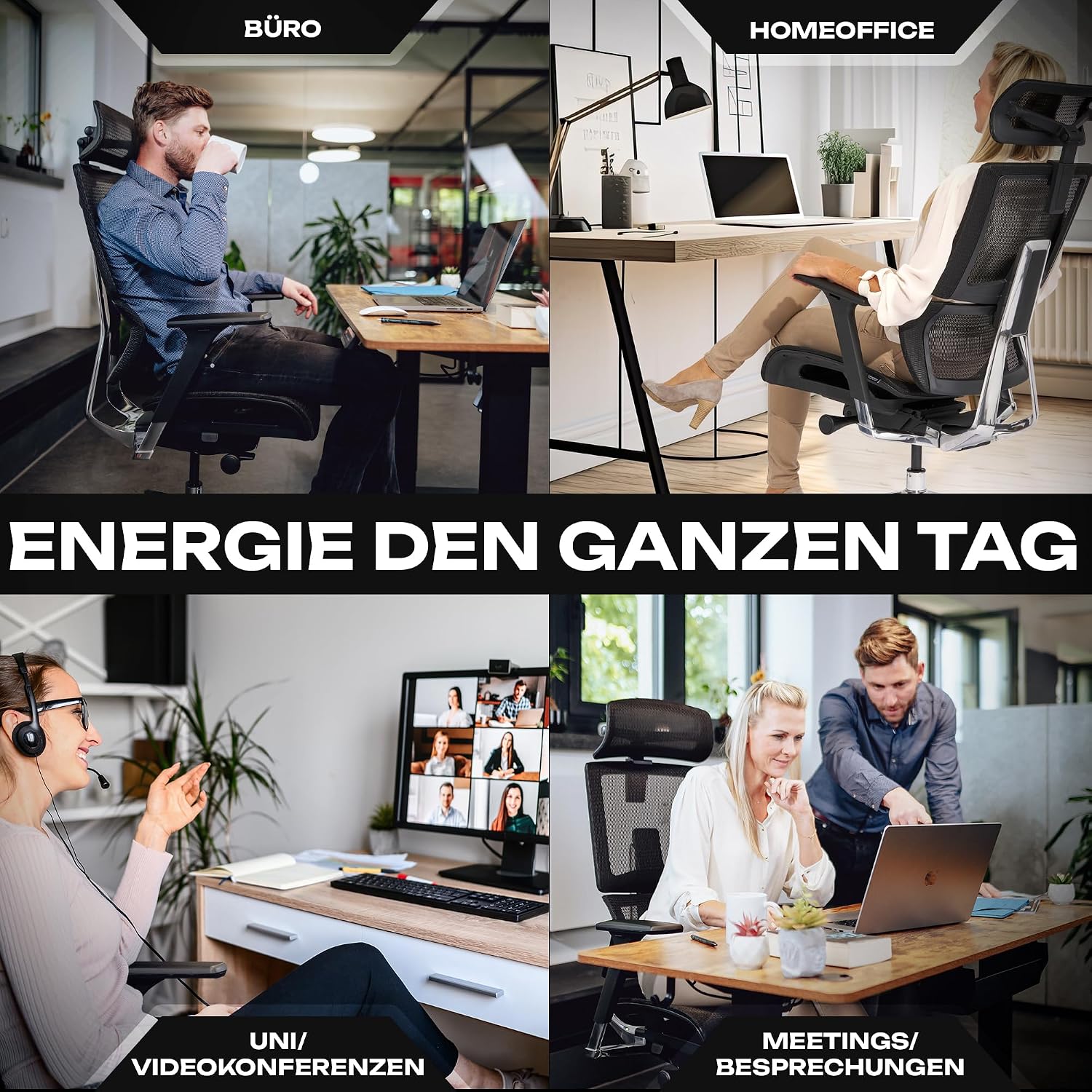 VALKENSTOL M7 Premium Bürostuhl Ergonomisch mit adaptiver Lordosenstütze – Bild 7