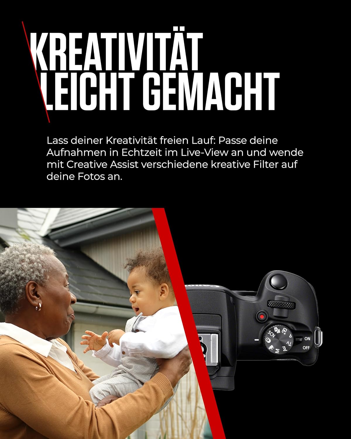 Canon EOS R100 mit RF-S 18–45mm – 24,1 MP APS-C Systemkamera – Dual Pixel AF, 4K-Video, 6,5 B/s, Augen- & Gesichtserkennung, WLAN & Bluetooth - Perfekt, um kostbare Erinnerungen festzuhalten – Bild 8