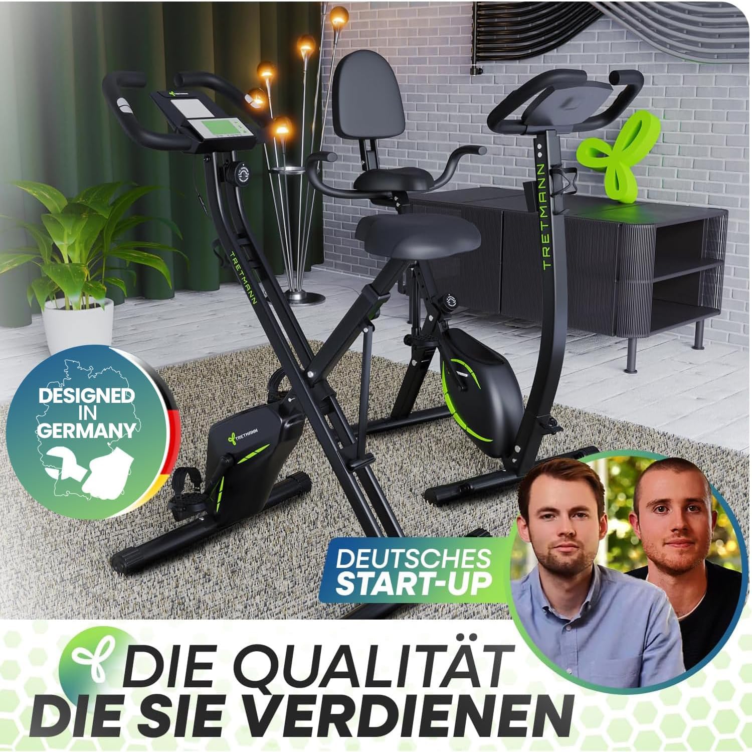 Tretmann Home Fahrrad klappbar – extra bequem & leise, bis 150 kg belastbar – Bild 7