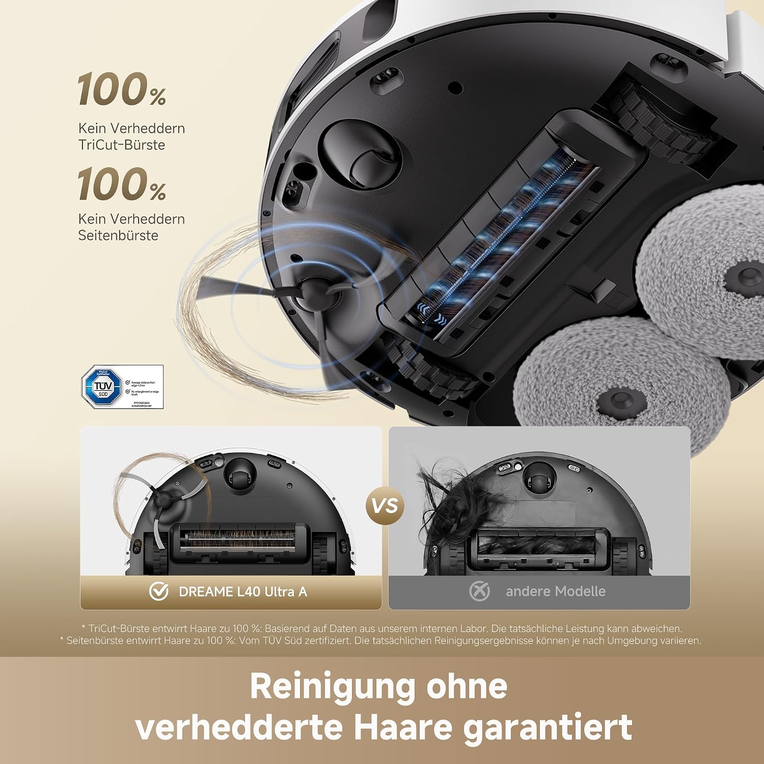 dreame L40 Ultra A Saugroboter mit Wischfunktion mit 24.000 Pa Saugkraft – Bild 4
