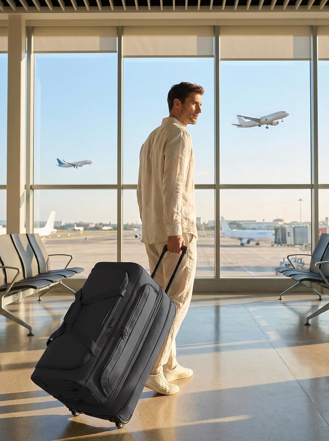 REDOLZ 2-Rollen große Trolley-Reisetasche – Bild 3