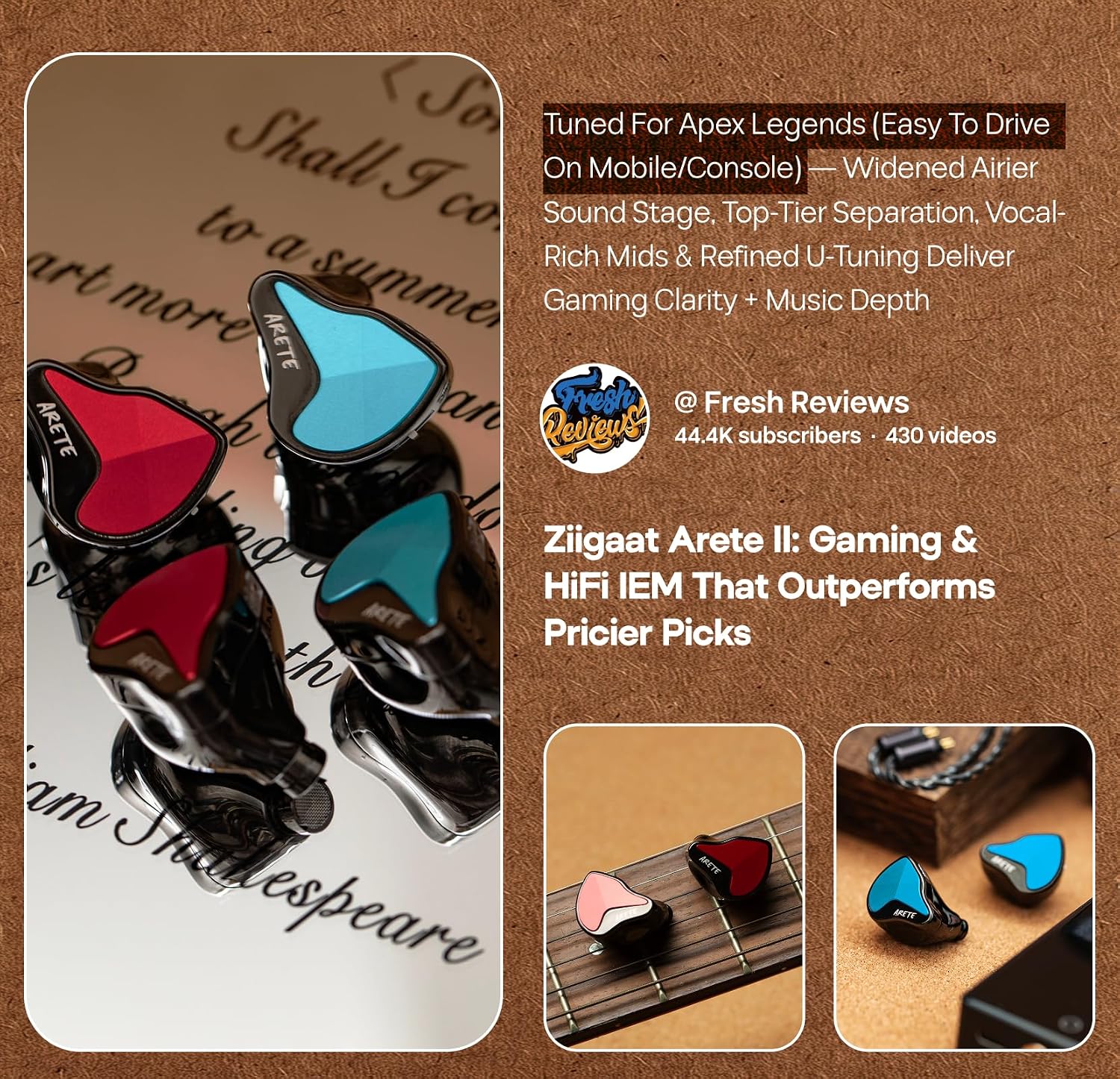 LINSOUL ZiiGaat x Fresh Reviews Arete II 1DD+4BA 2nd Hybrid-In-Ear-Monitor – Bild 5