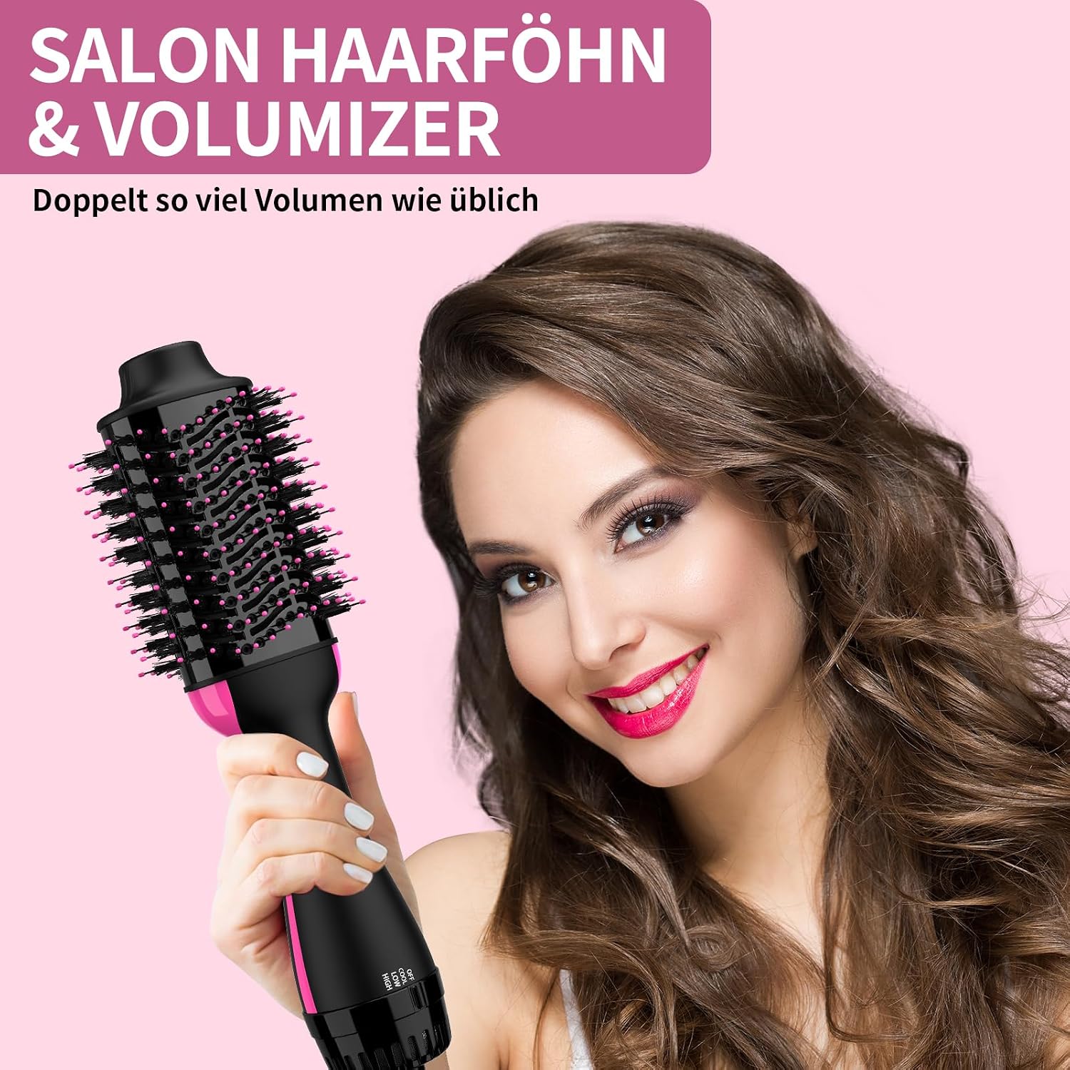 Sawop Warmluftbürste Rundbürstenföhn, Föhnbürste, Hairstyler Haartrockner Bürste in Einem, Verbessertes 4-in-1 Haartrockner und Styler Volumizer, Heißluftbürste, Haarglätter Bürste – Bild 6