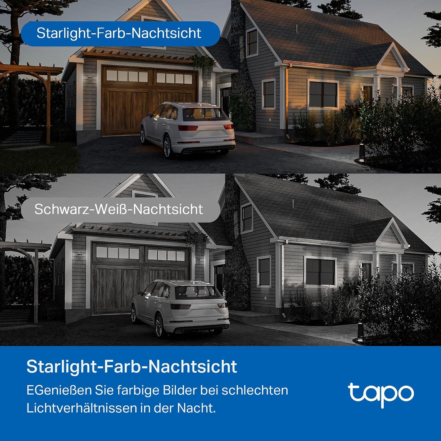 Tapo C530WS 360° Überwachungskamera Außen, 3K 5MP, Starlight Farbe Nachtsicht, KI-Erkennung, Bewegungsverfolgung, WLAN oder Ethernet, microSD-Karte bis zu 512 GB – Bild 4