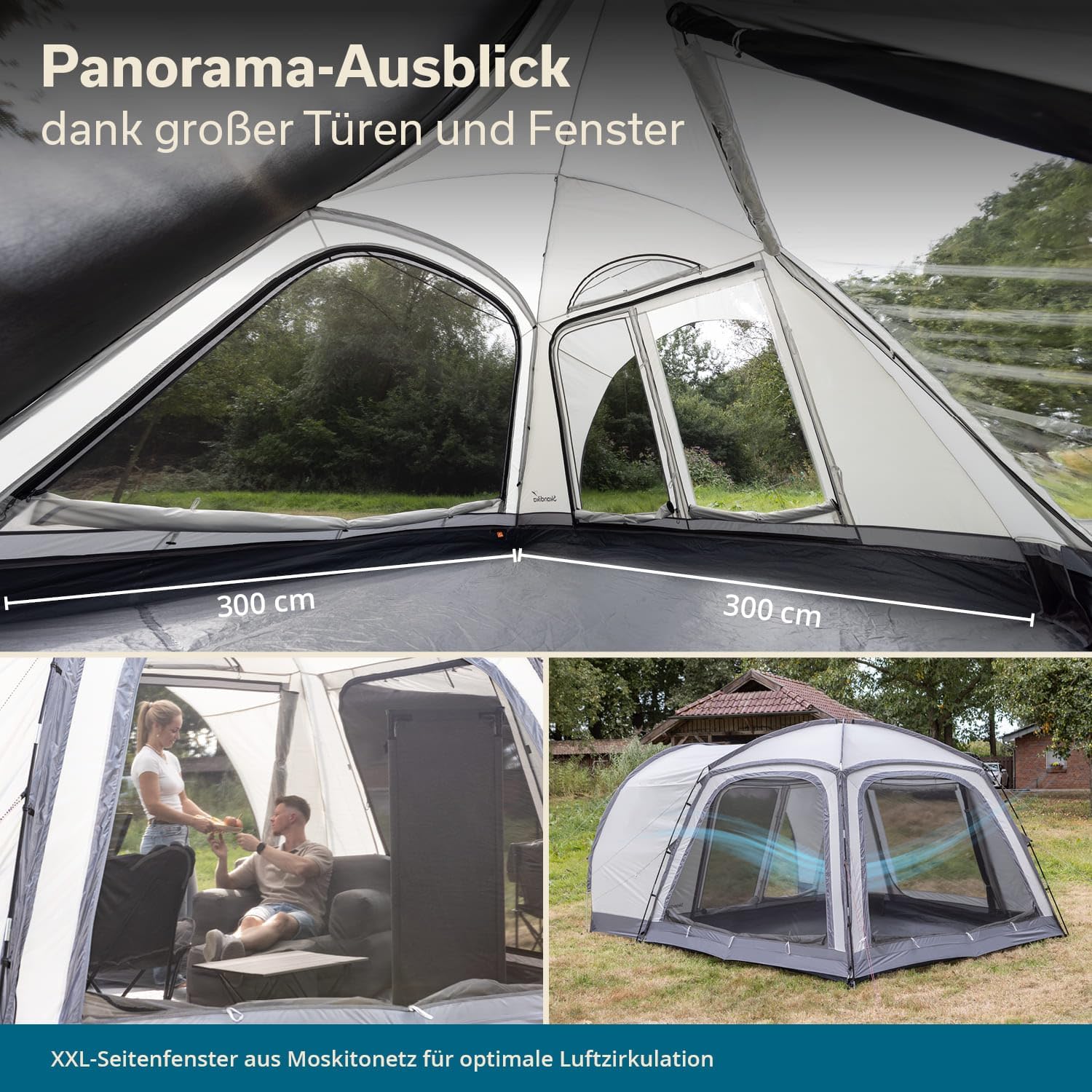 Skandika Autozelt Pitea 4 Flex Protect | Zelt für 4 Personen, Autozelt Plus Schleuse für Van, SUV, eingenähter Zeltboden, mit Sonnendach, Wassersäule 5000 mm, UPF 50+ | Zelt, Camping, Outdoor – Bild 8