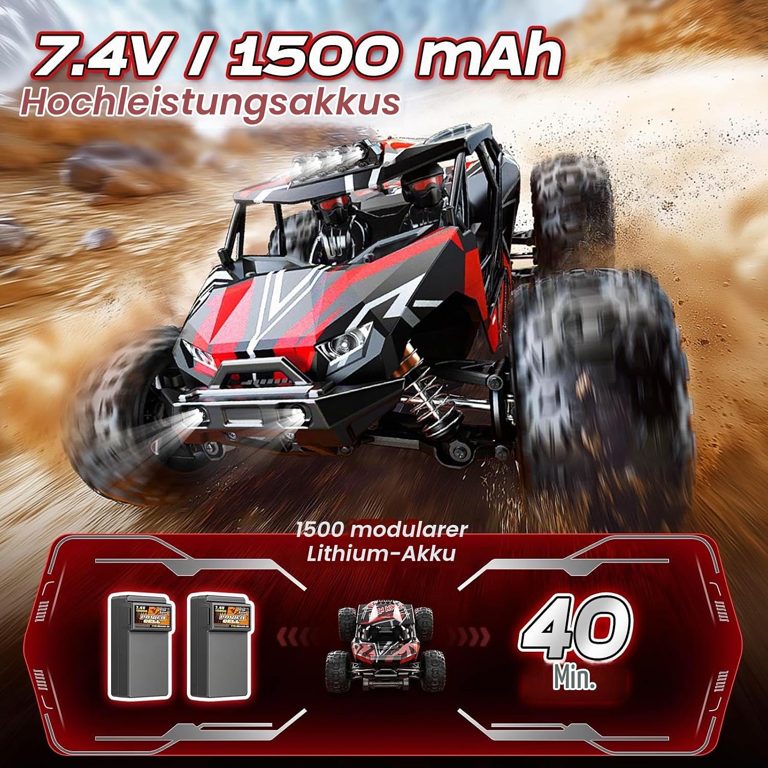Ferngesteuertes Auto Erwachsene 1:14 Brushless RC Auto RC Car Truck 52 km/h – Bild 4