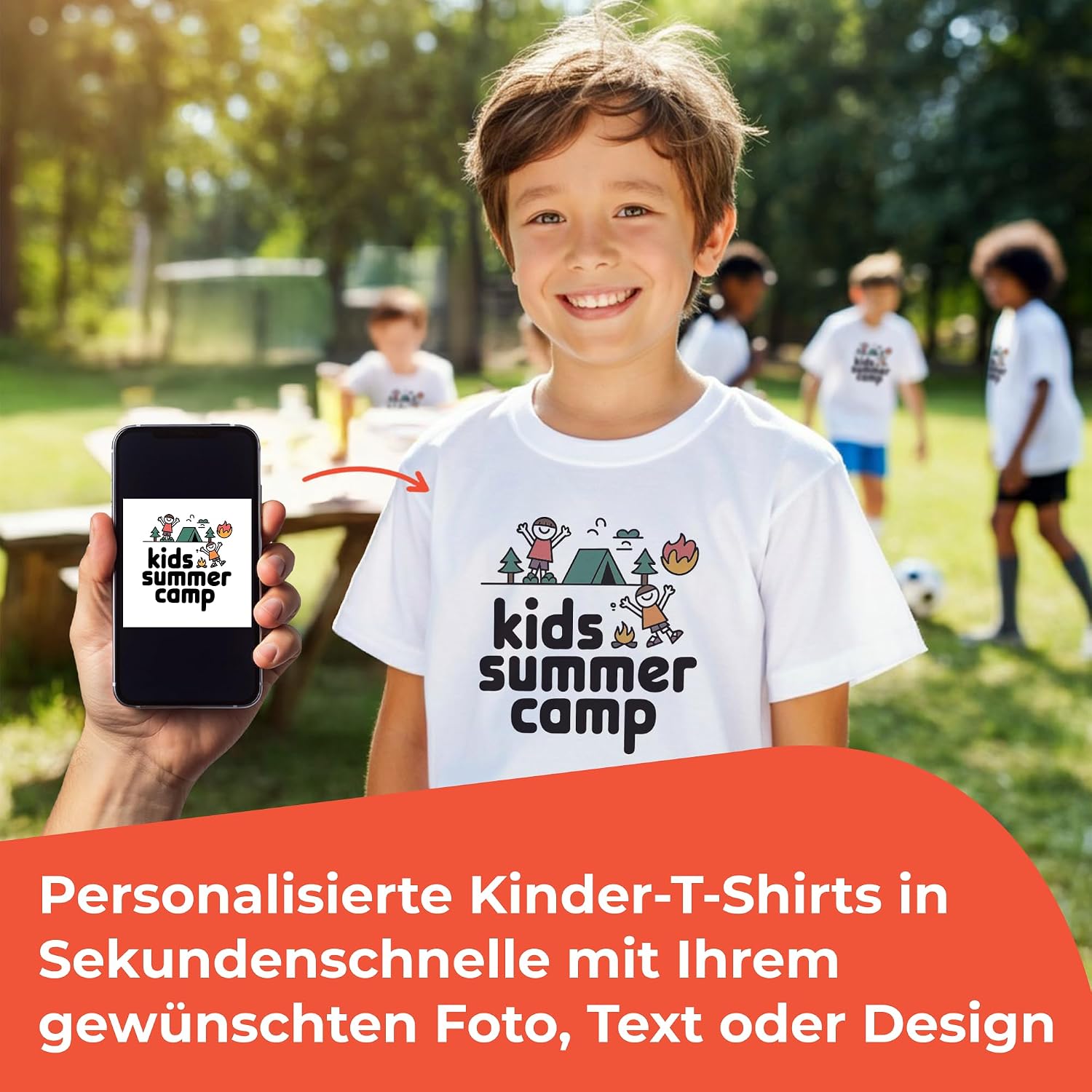 Cimpress Kinder T-Shirt, Personalisierbar mit Foto, Name oder Design, 100% Baumwolle, Regular Fit, Maschinenwaschbar, Für Jungen & Mädchen in mehreren Größen – Bild 3