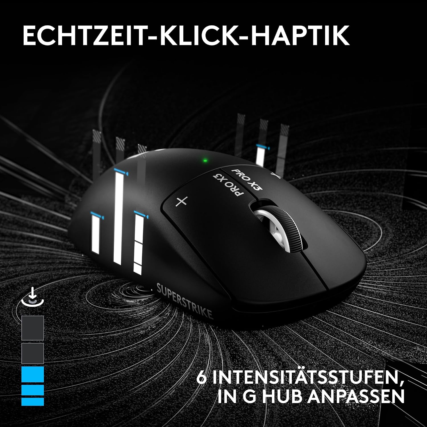 Logitech G PRO X3 SUPERSTRIKE Gaming-Maus - Schwarz – Bild 7