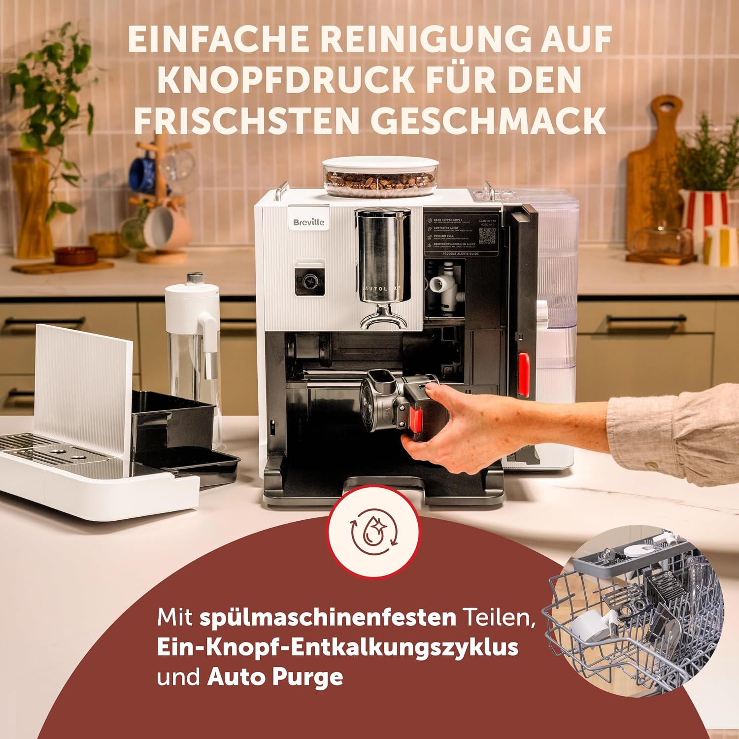 Breville Prima Latte AutoLuxe Espressomaschine, Weiß – Bild 4