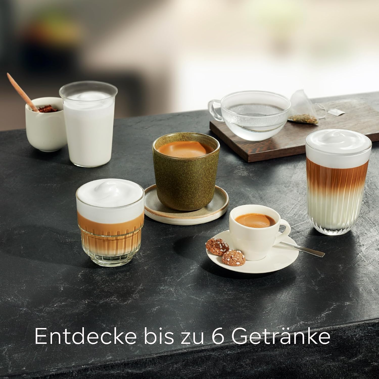 Siemens Kaffeevollautomat EQ500 classic, farbiges TFT-Display, 5 Kaffee- und Milchgetränke, Doppeltassenfunktion, einfache Reinigung, entnehmbare Brüheinheit, mit Milchschlauch, Schwarz, TP511E19 – Bild 8