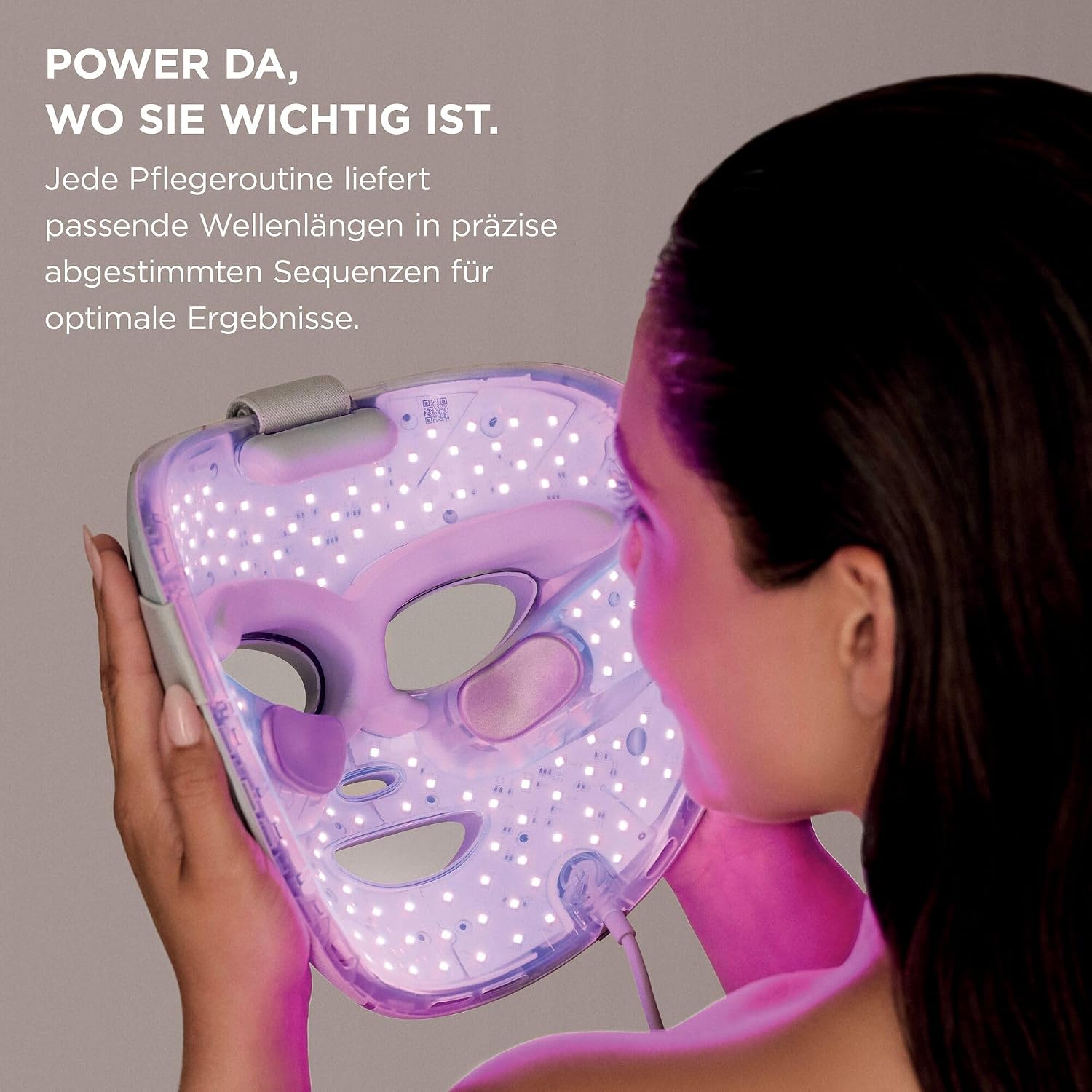 Shark CryoGlow LED-Gesichtsmaske, Augenpartie-Kühlung, Kühles Lila – Bild 6